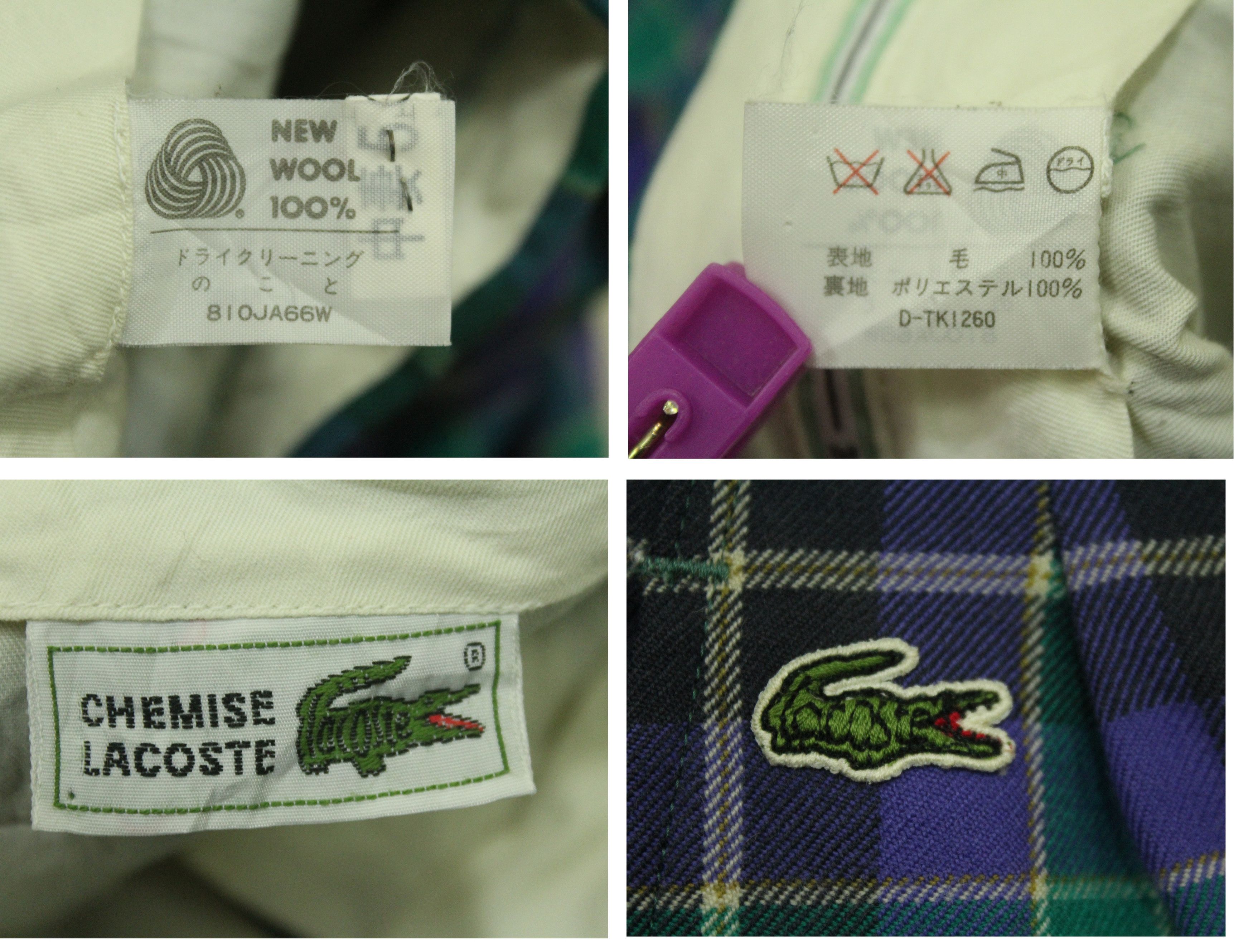 Lacoste × Vintage Vintage LACOSTE Pants Checkered Tartan Plaid Wool Size US 28 / EU 44 - 8 Thumbnail