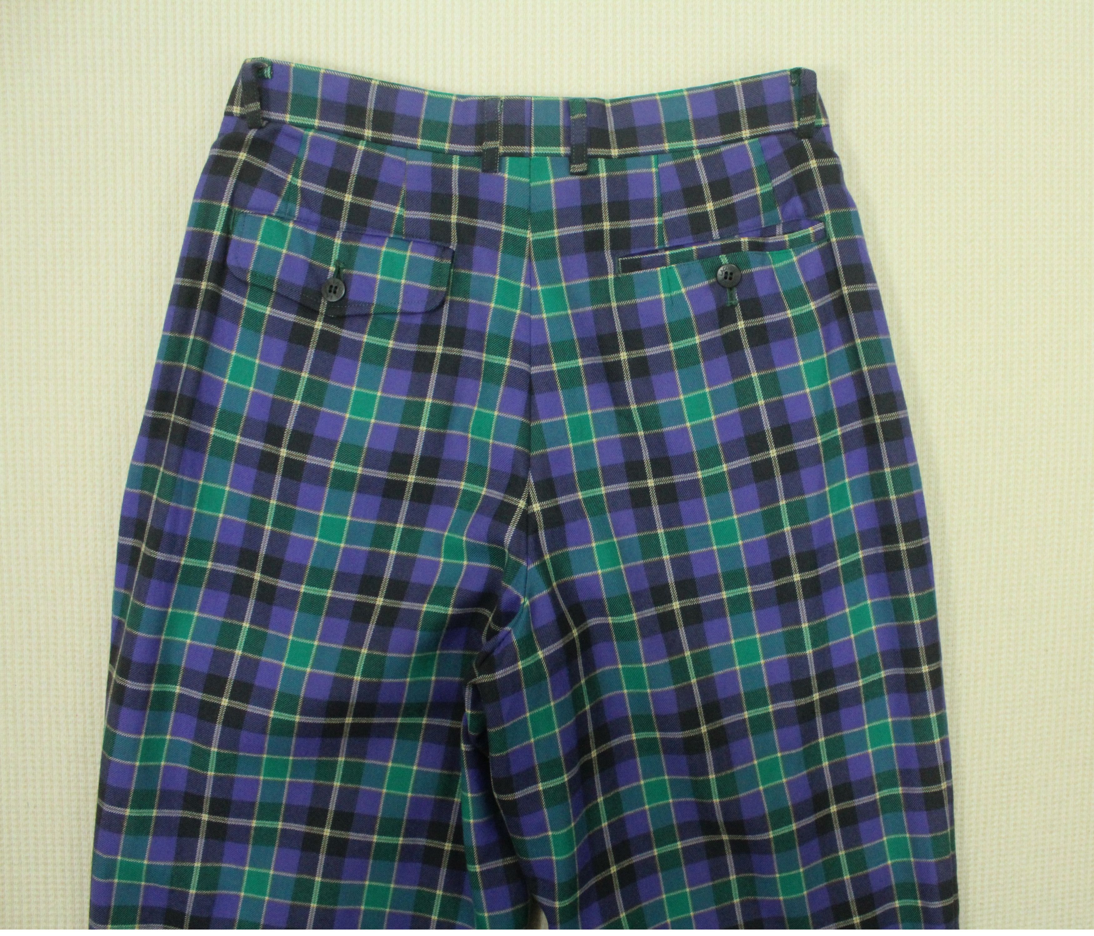 Lacoste × Vintage Vintage LACOSTE Pants Checkered Tartan Plaid Wool Size US 28 / EU 44 - 7 Thumbnail