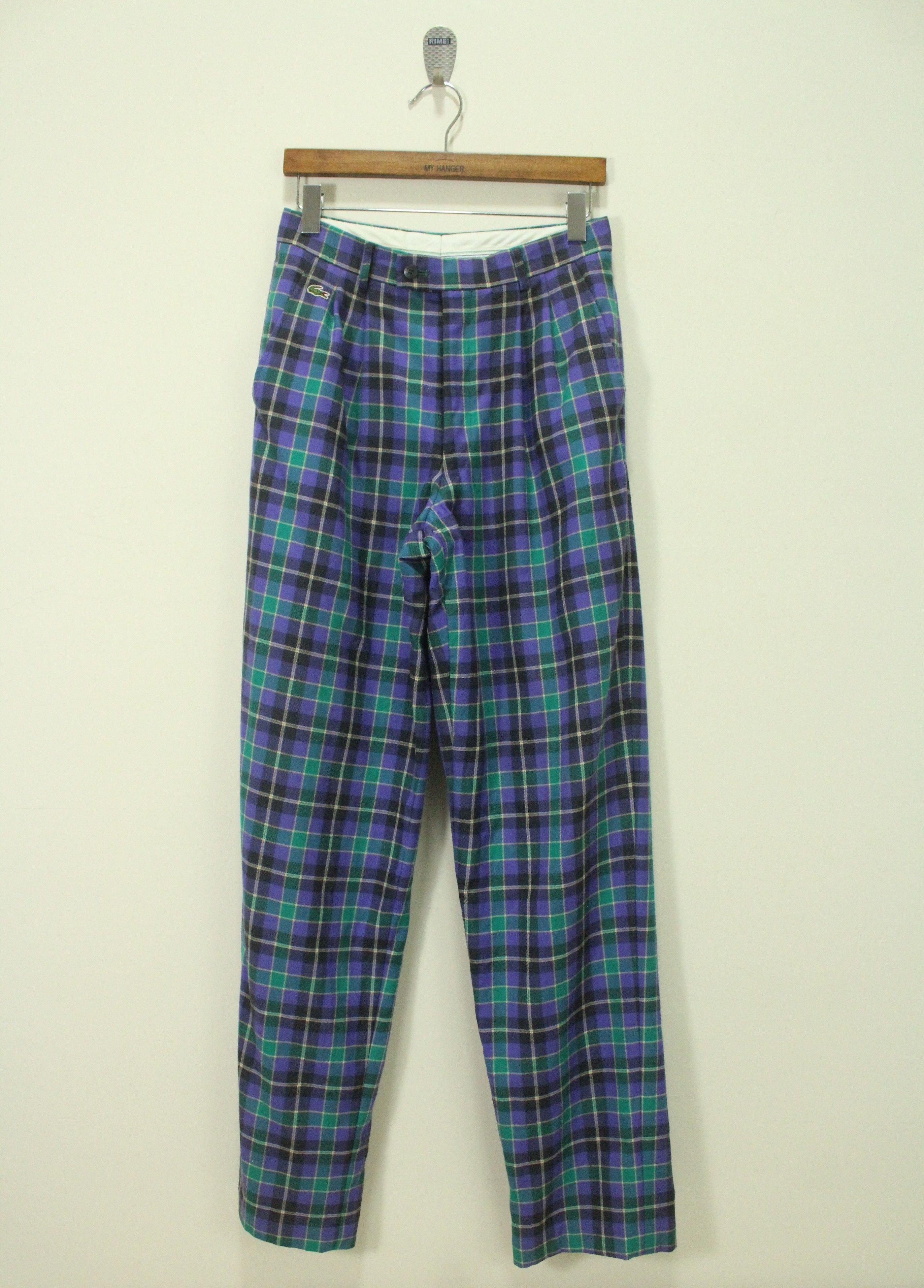 Lacoste × Vintage Vintage LACOSTE Pants Checkered Tartan Plaid Wool Size US 28 / EU 44 - 3 Thumbnail