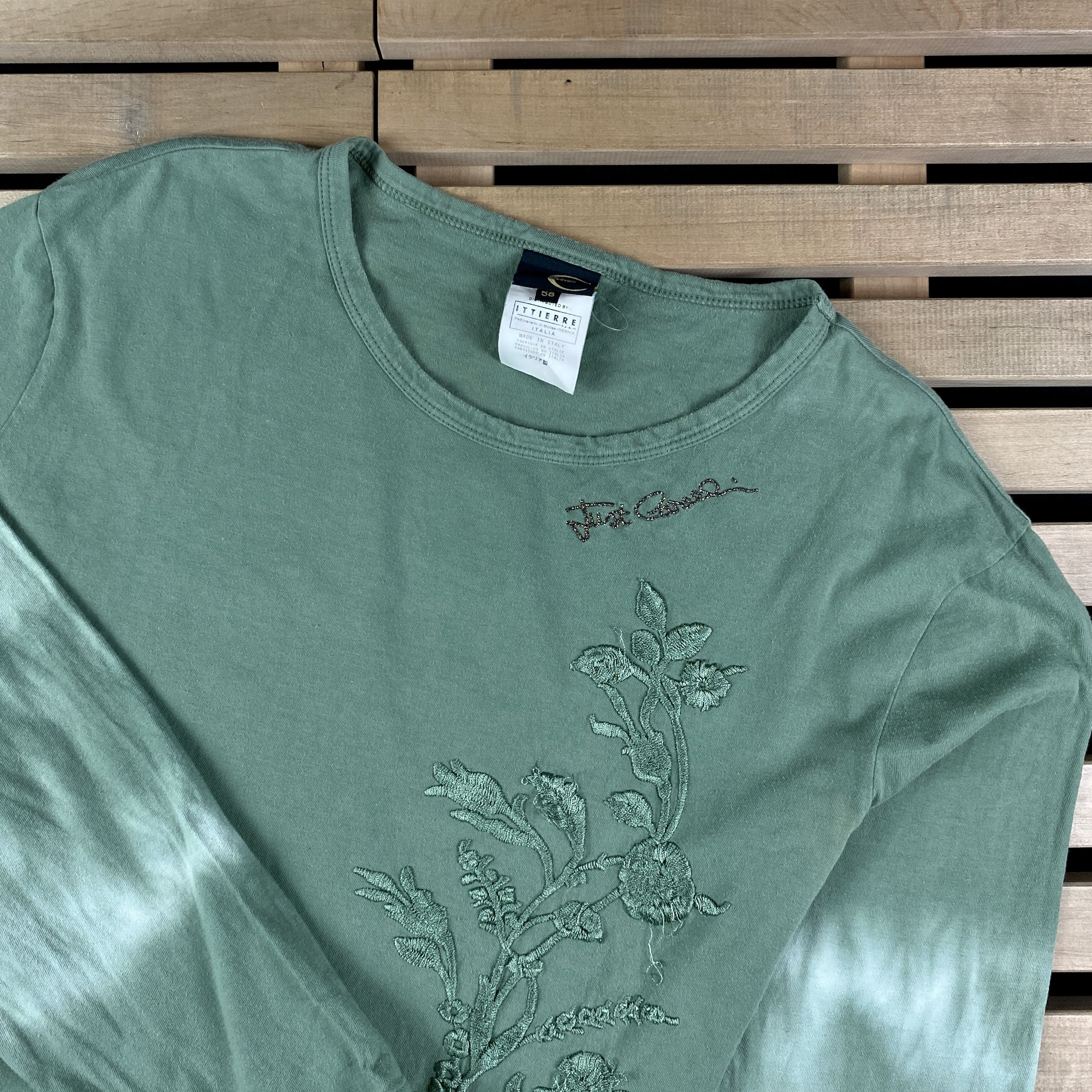 Just Cavalli × Vintage Mens T Shirt Long Sleeve Just Cavalli Size 58 Size US XL / EU 56 / 4 - 2 Thumbnail