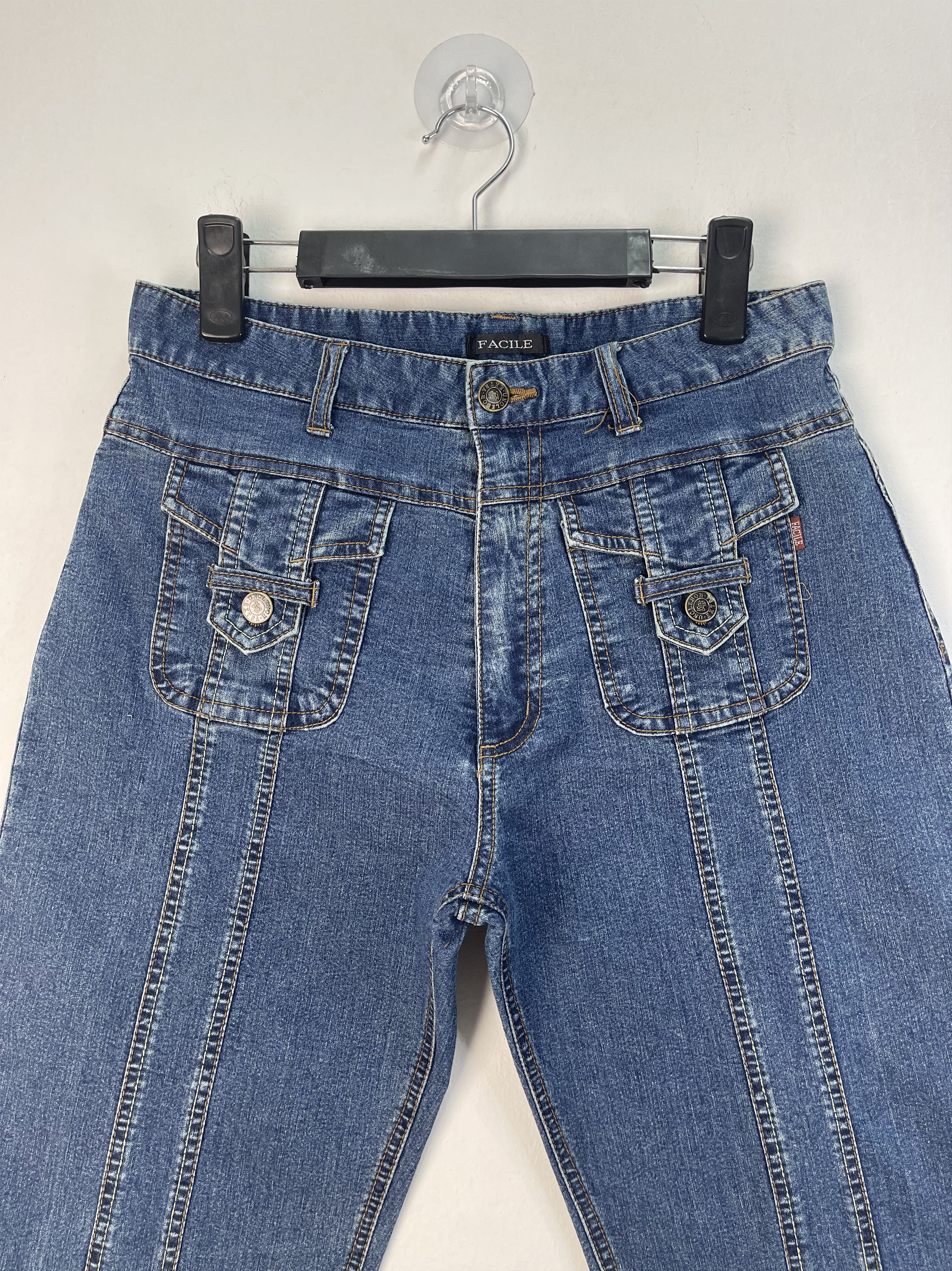 Japanese Brand × Vintage Vintage Facile Front Pocket Design Denim Size US 29 - 2 Thumbnail