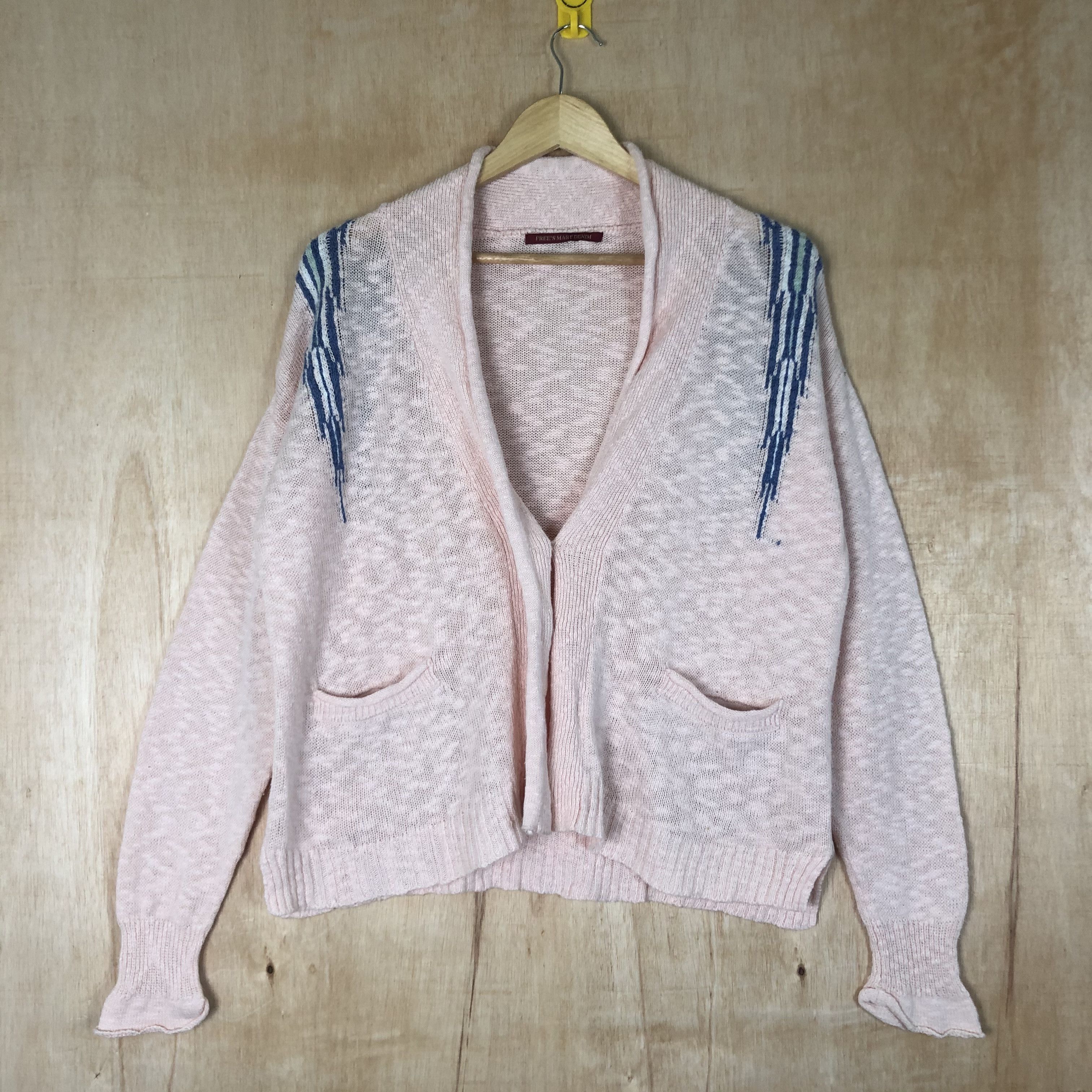Homespun Knitwear DLL FreeS Mar Denim pink Cardigan navajo knitwear #c018 Size US M / EU 48-50 / 2 - 1 Thumbnail