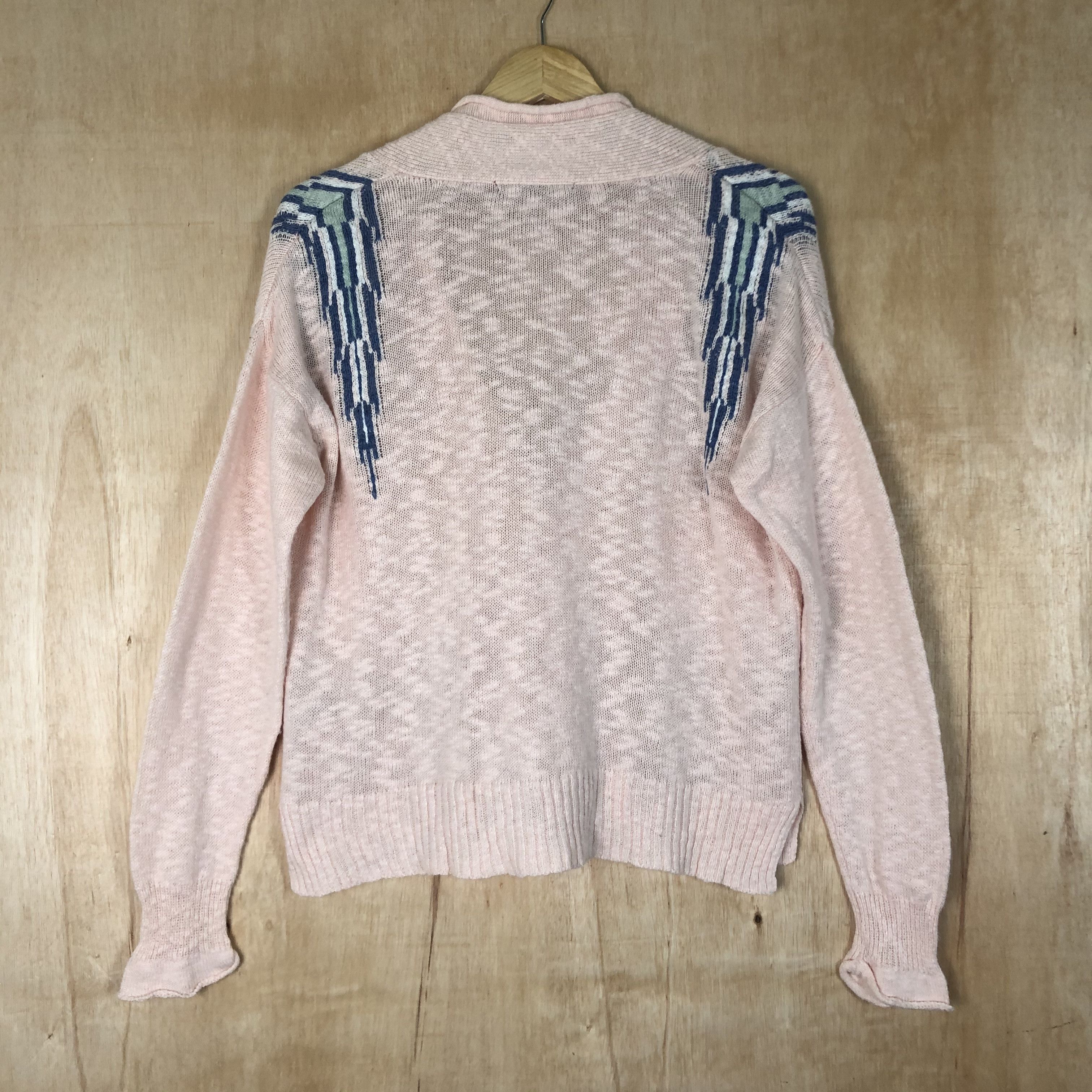 Homespun Knitwear DLL FreeS Mar Denim pink Cardigan navajo knitwear #c018 Size US M / EU 48-50 / 2 - 10 Thumbnail