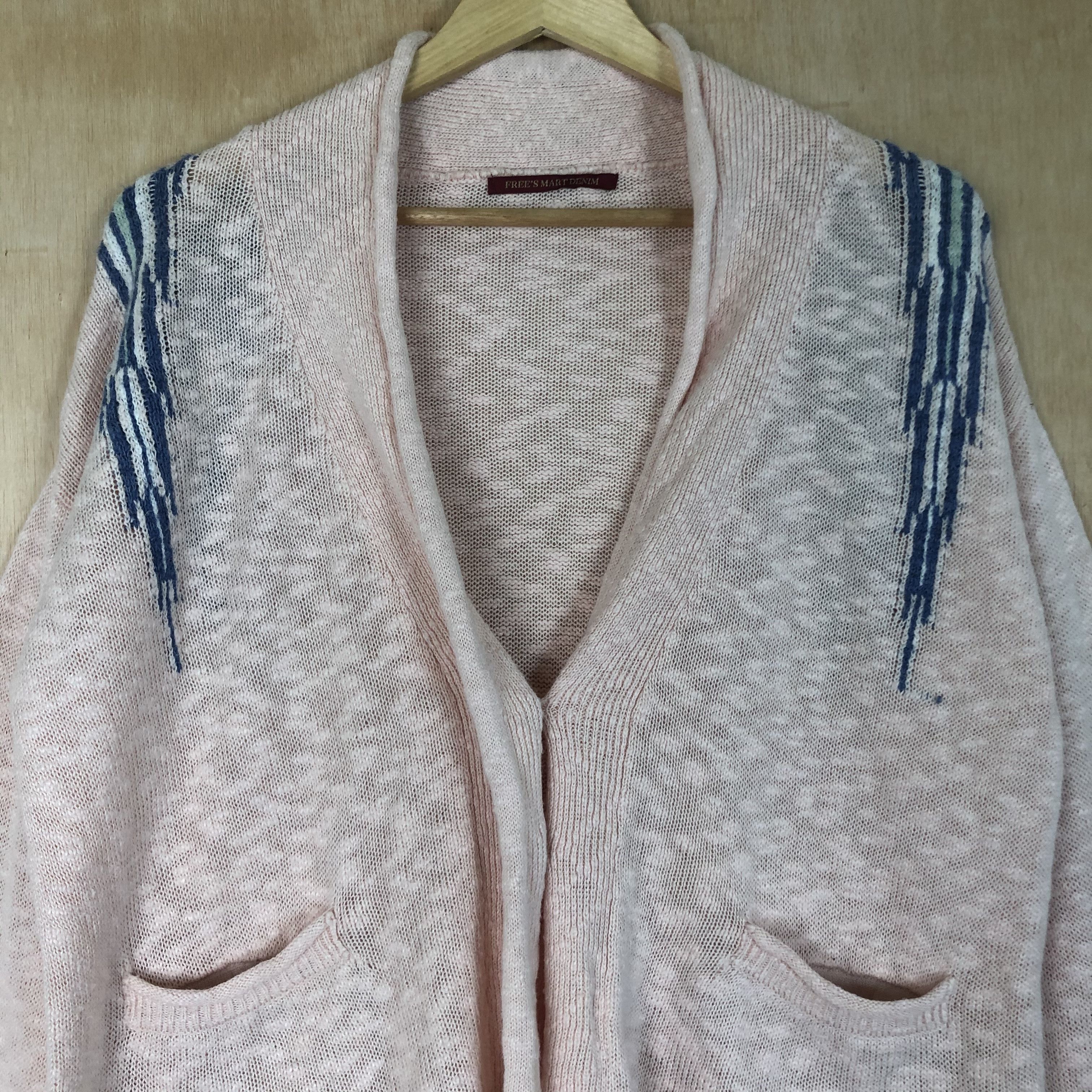 Homespun Knitwear DLL FreeS Mar Denim pink Cardigan navajo knitwear #c018 Size US M / EU 48-50 / 2 - 8 Thumbnail