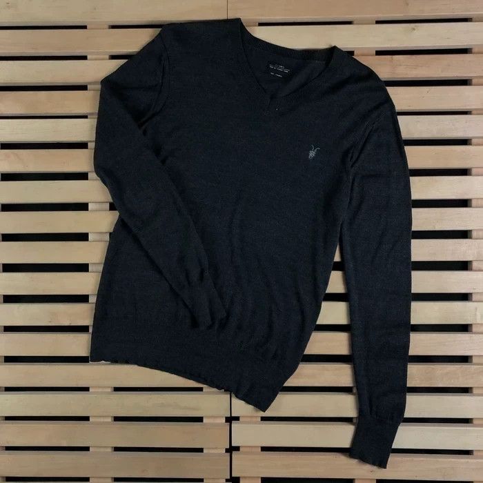 Allsaints Mens Sweater Jumper Allsaints Size XS Grey V Neck Size US XS / EU 42 / 0 - 1 Thumbnail