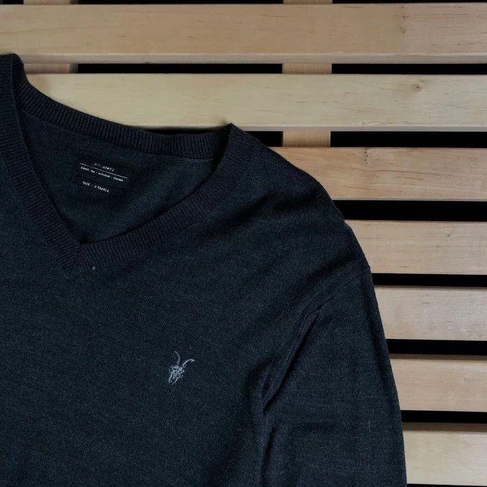 Allsaints Mens Sweater Jumper Allsaints Size XS Grey V Neck Size US XS / EU 42 / 0 - 2 Thumbnail