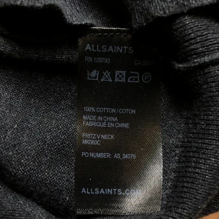 Allsaints Mens Sweater Jumper Allsaints Size XS Grey V Neck Size US XS / EU 42 / 0 - 6 Thumbnail