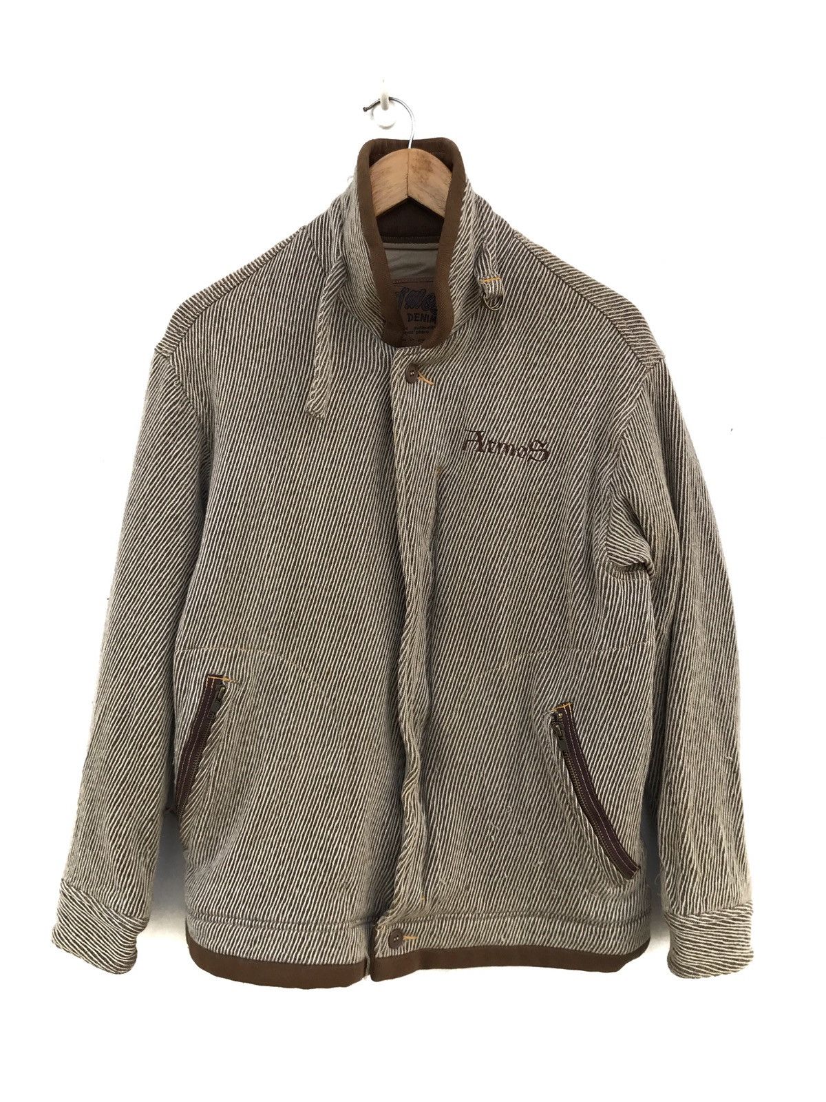 atmos Atmos Wool Stripes Workers Zipper Jacket Size US S / EU 44-46 / 1 - 2 Thumbnail
