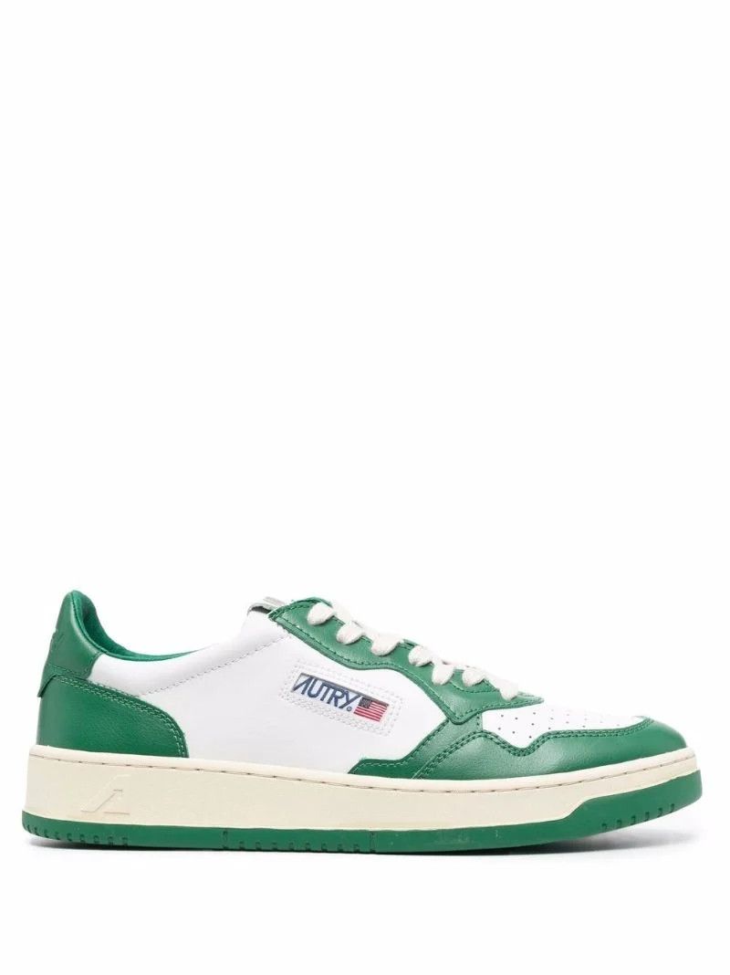 White Medalist Leather Sneakers