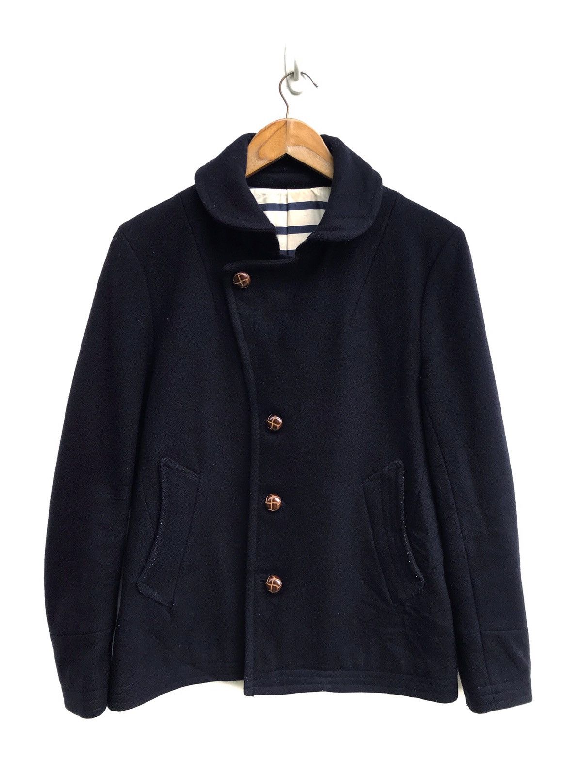 Japanese Brand × Takeo Kikuchi Japanese Brand Takeo Kikuchi Wool Heavy Coat Jacket Size US S / EU 44-46 / 1 - 3 Thumbnail