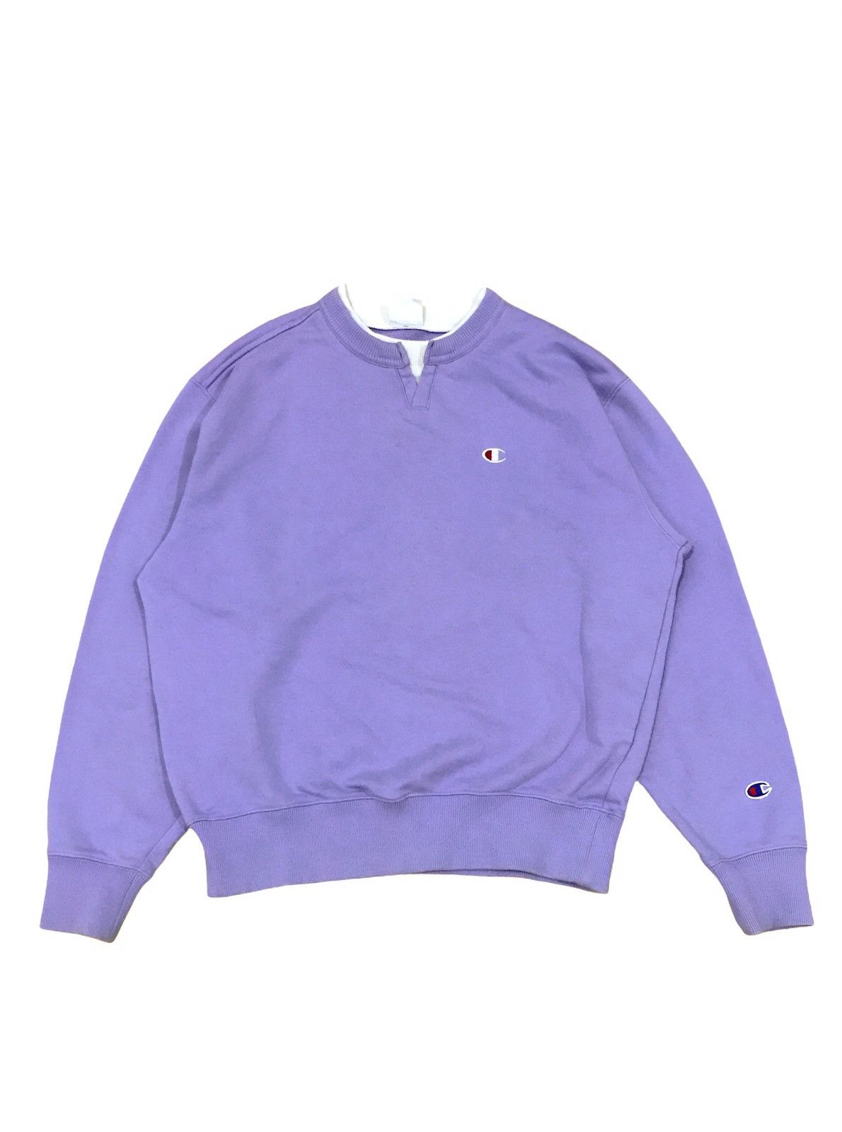 Champion Vintage Champion Light Purple Sweatshirt Kanye West Style Size US M / EU 48-50 / 2 - 1 Thumbnail
