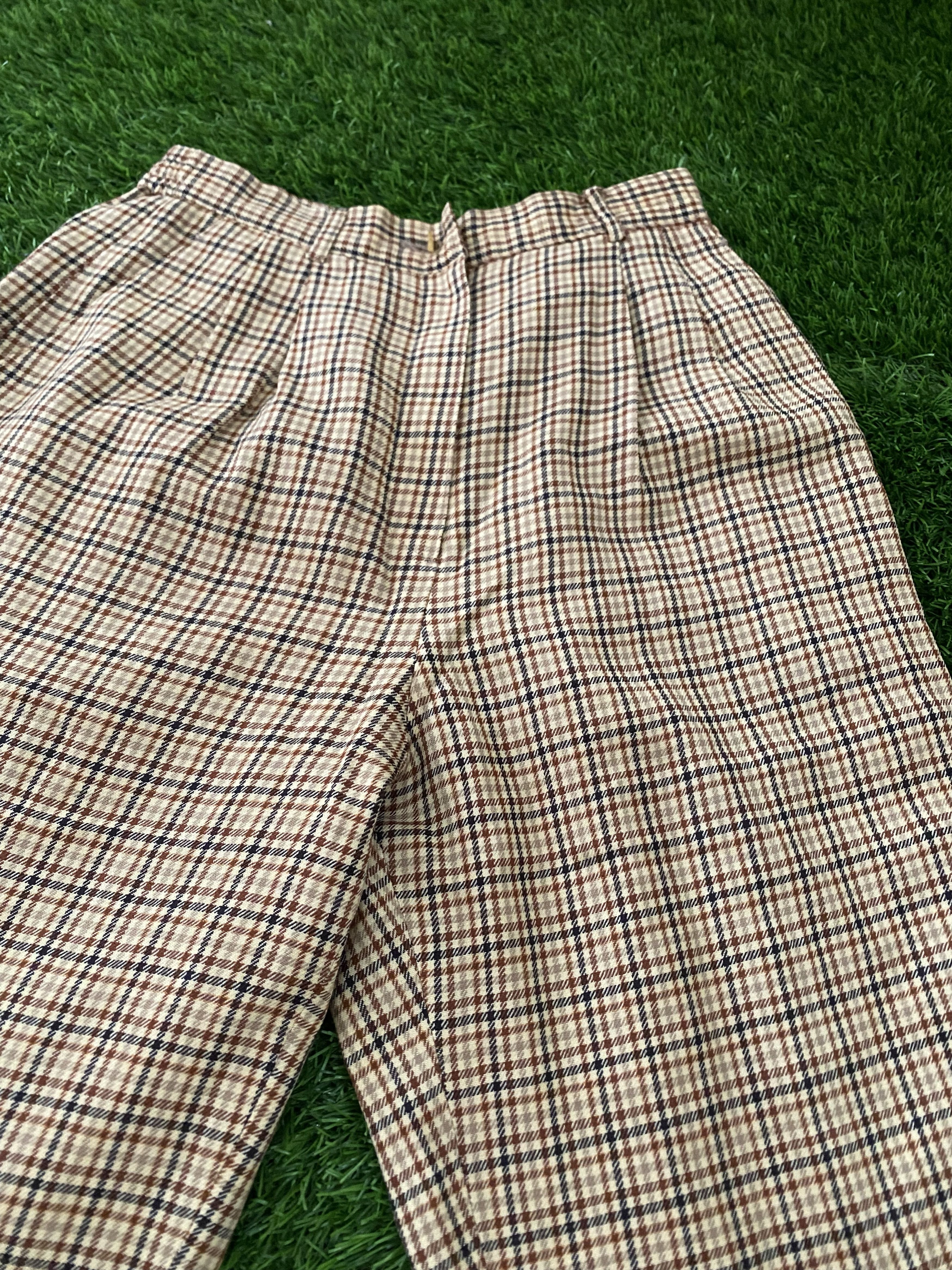 Balenciaga Vintage 90s Balenciaga Plaid Trouser pants Size 26" / US 2 / IT 38 - 2 Thumbnail