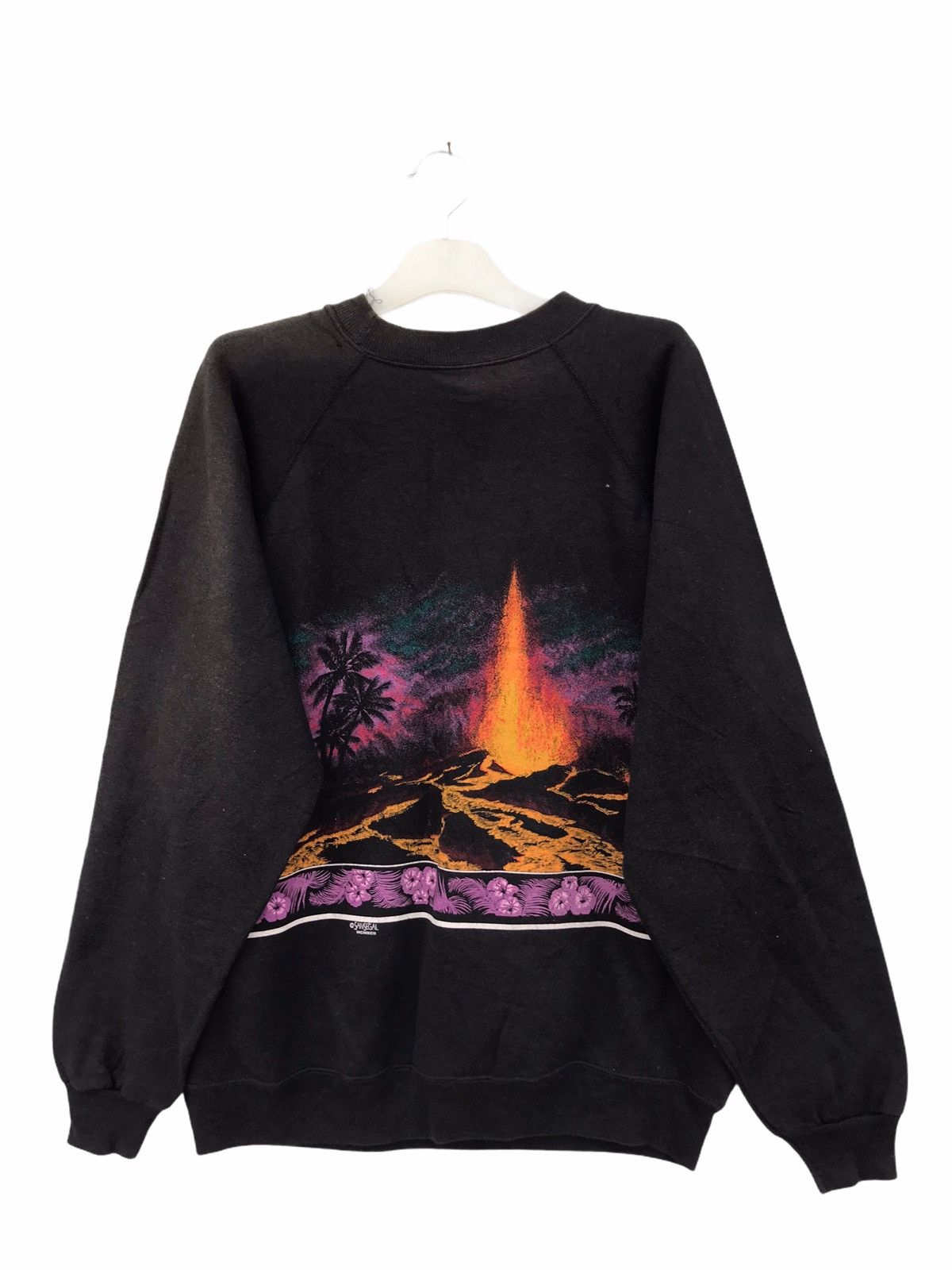 Hanes Vintage Hawaii Volcano Fullprint Sun Faded Sweatshirt Size US XL / EU 56 / 4 - 2 Thumbnail