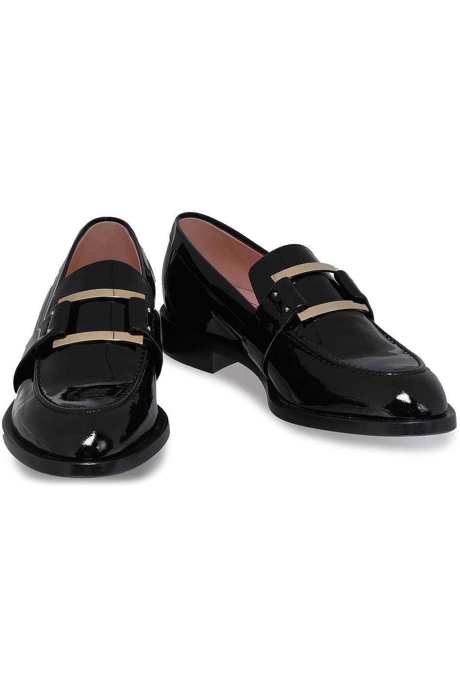 Roger Vivier Buckle Embellished Patent Leather Loafer