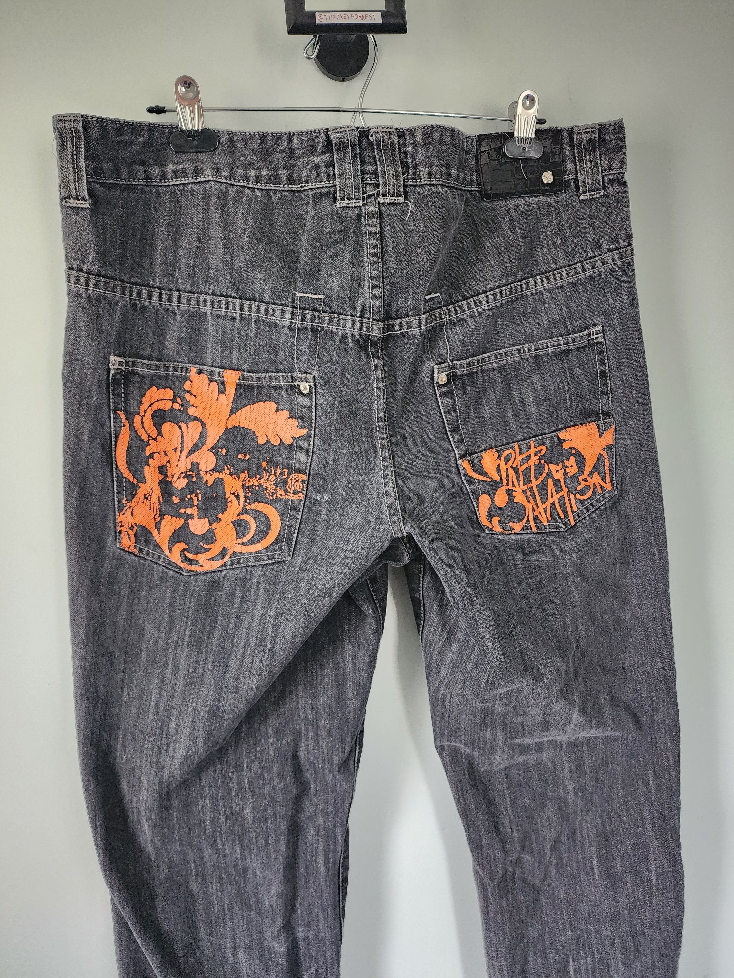 JNCO Vintage Y2K Oversized Denim Jeans PNB Nation Graffiti Size US 38 / EU 54 - 4 Thumbnail