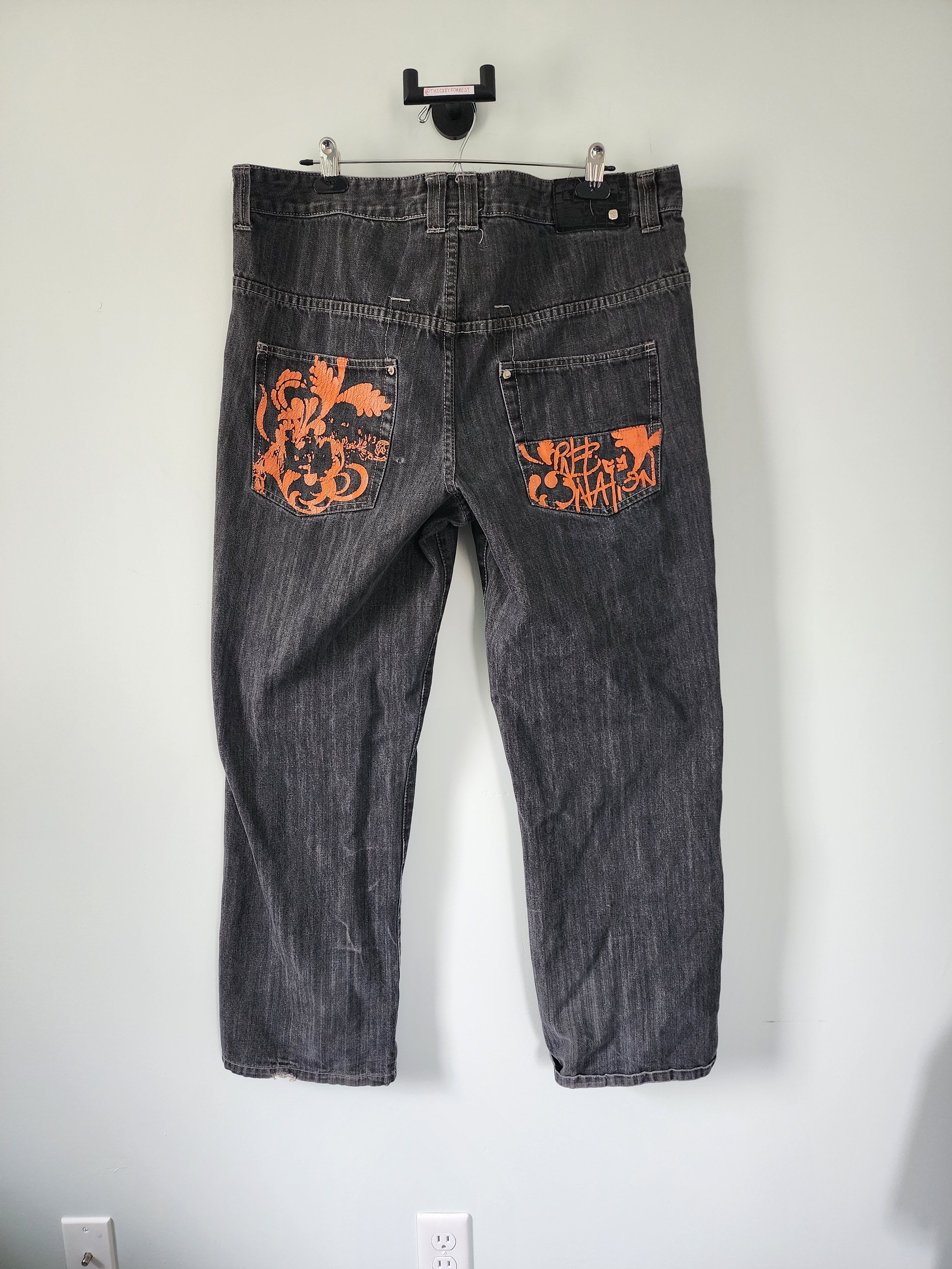 JNCO Vintage Y2K Oversized Denim Jeans PNB Nation Graffiti Size US 38 / EU 54 - 1 Thumbnail