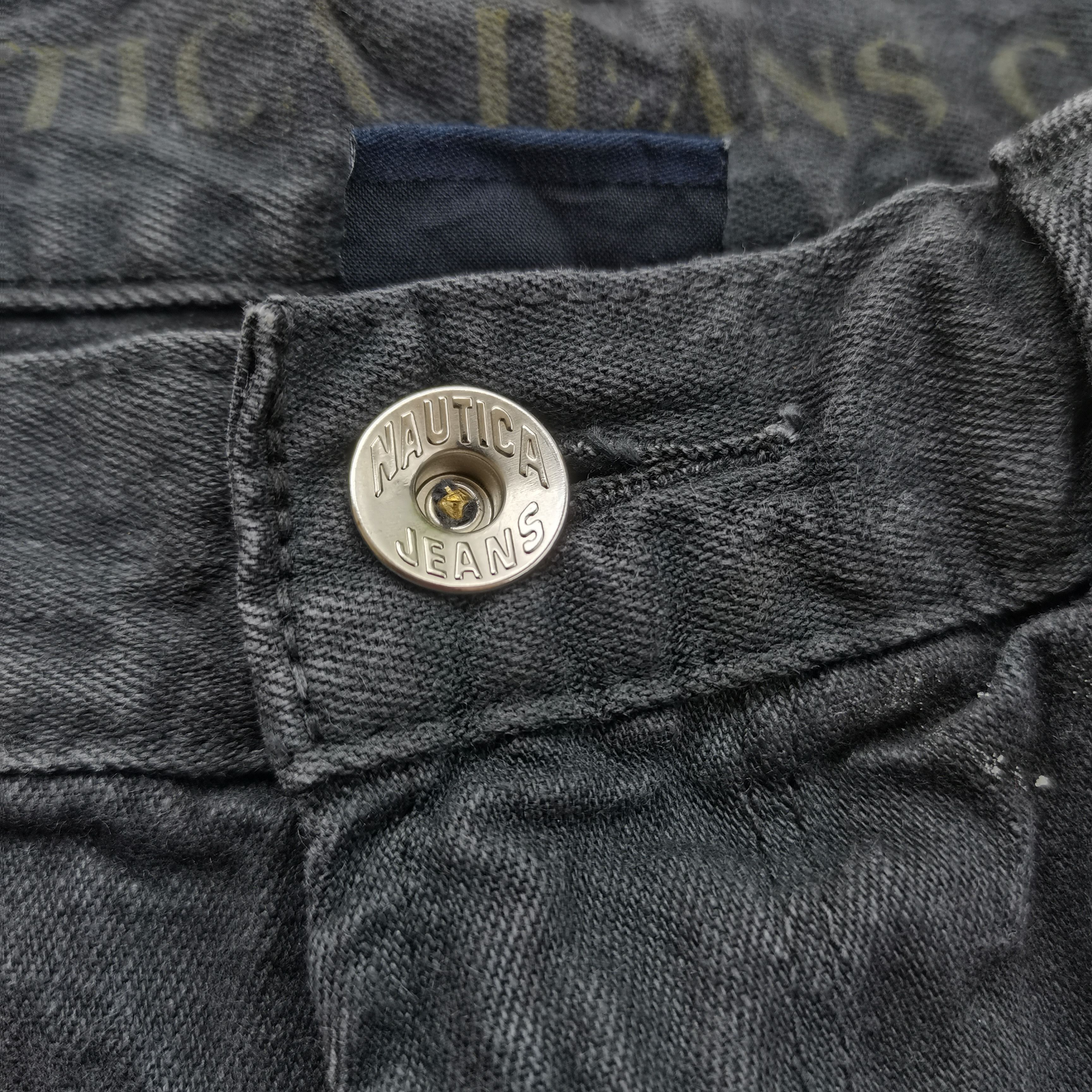 Nautica × Vintage Vintage NAUTICA Black Faded Distress Denim Pants Size US 32 / EU 48 - 12 Thumbnail