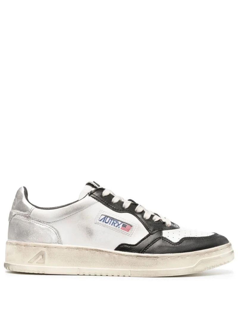White Super Vintage Leather Sneakers