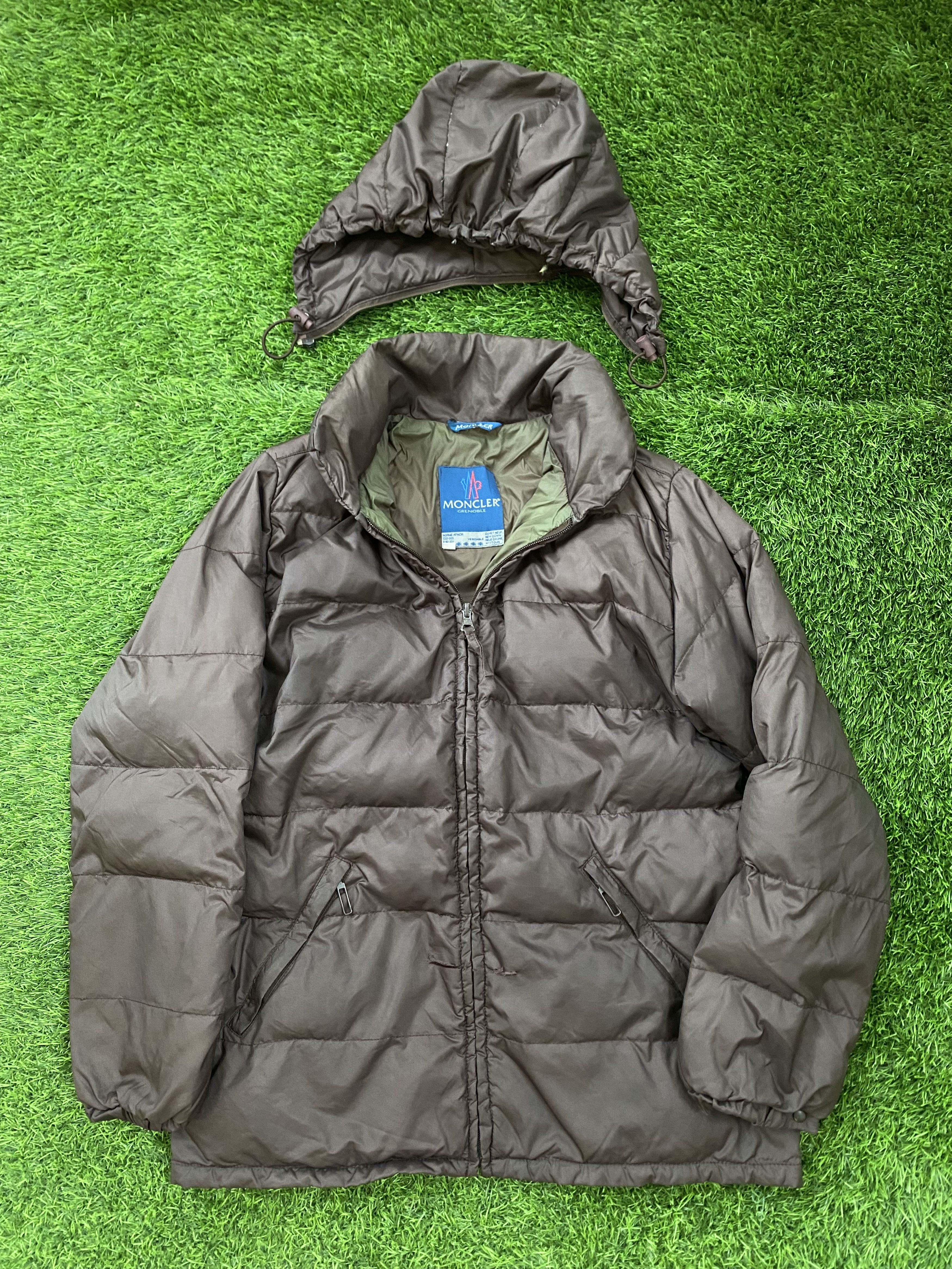 Moncler × Moncler Grenoble × Vintage Vintage 90s Moncler Grenoble Puffer Brown Jacket Size US M / EU 48-50 / 2 - 1 Thumbnail