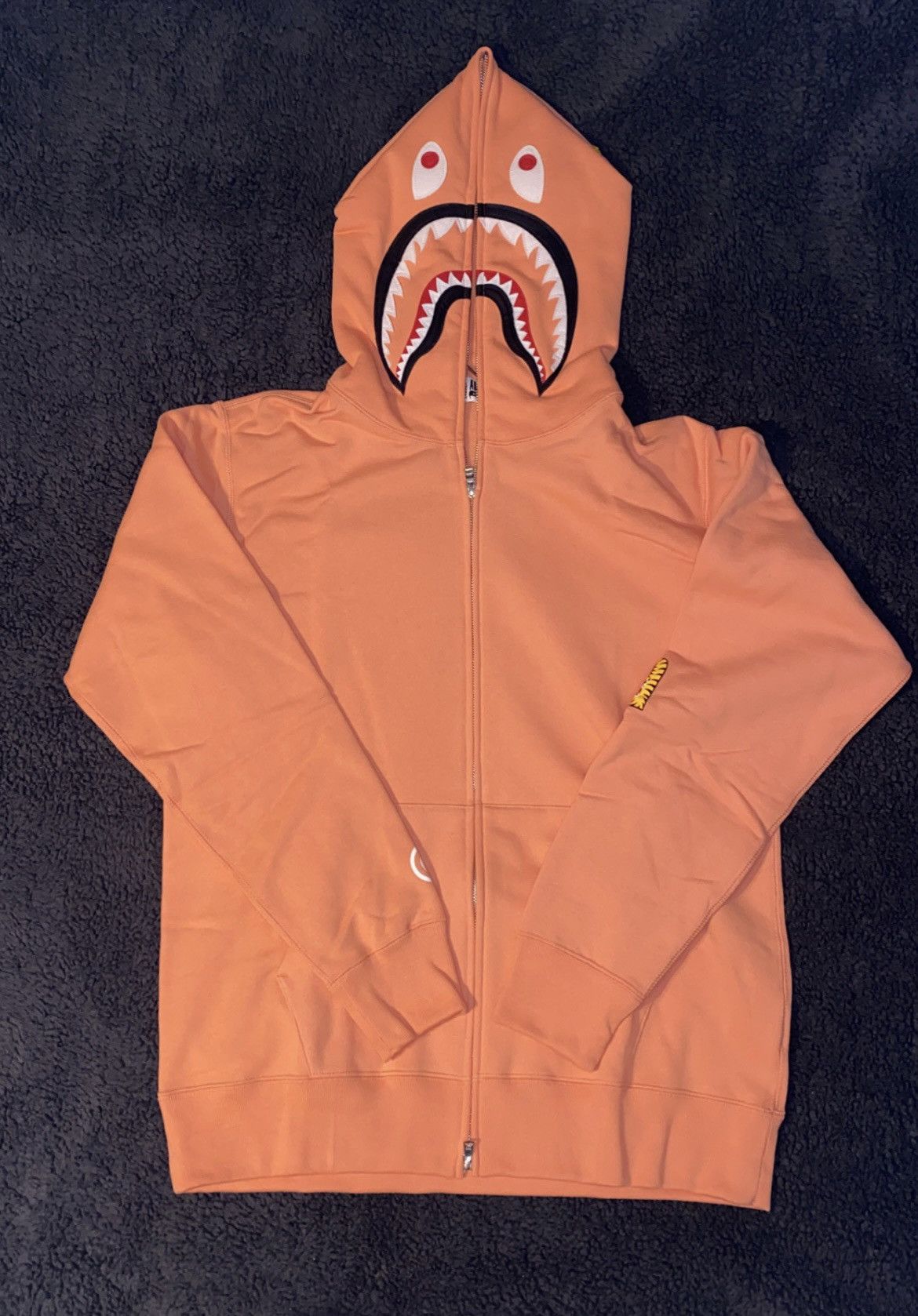 image of Bape 2Nd Shark Full Zip Hoodie in Pink, Men's (Size 2XL)