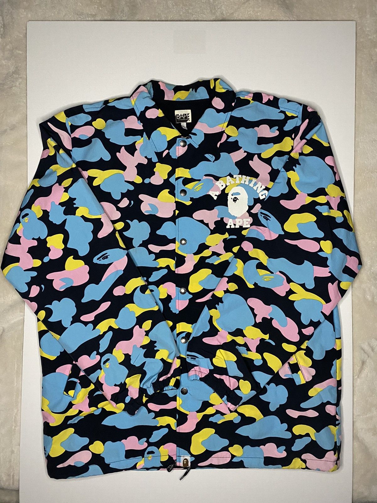 image of Bape Cotton Candy Camo Coach Jacket (2006), Men's (Size XL)