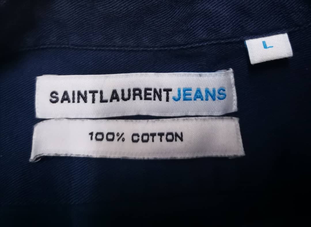 Yves Saint Laurent YSL Embroidered Small Logo Shirt Size US L / EU 52-54 / 3 - 7 Thumbnail