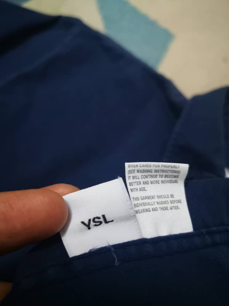 Yves Saint Laurent YSL Embroidered Small Logo Shirt Size US L / EU 52-54 / 3 - 8 Thumbnail
