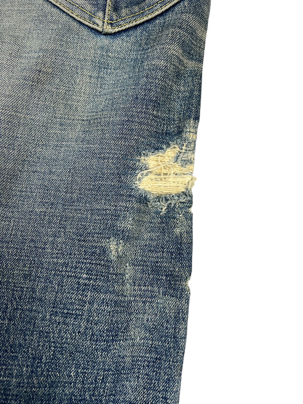 Isamu Katayama Backlash Isamu Katayama Backlash Horse Leather Patch Distressed Denim Size US 33 - 10 Thumbnail
