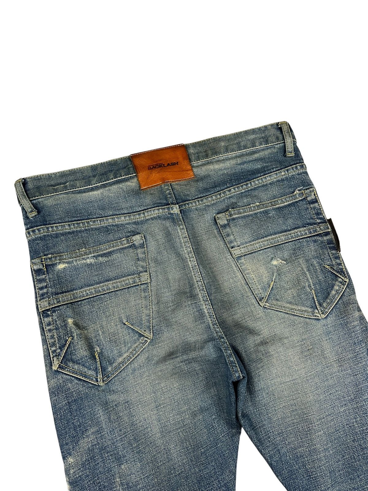 Isamu Katayama Backlash Isamu Katayama Backlash Horse Leather Patch Distressed Denim Size US 33 - 9 Thumbnail