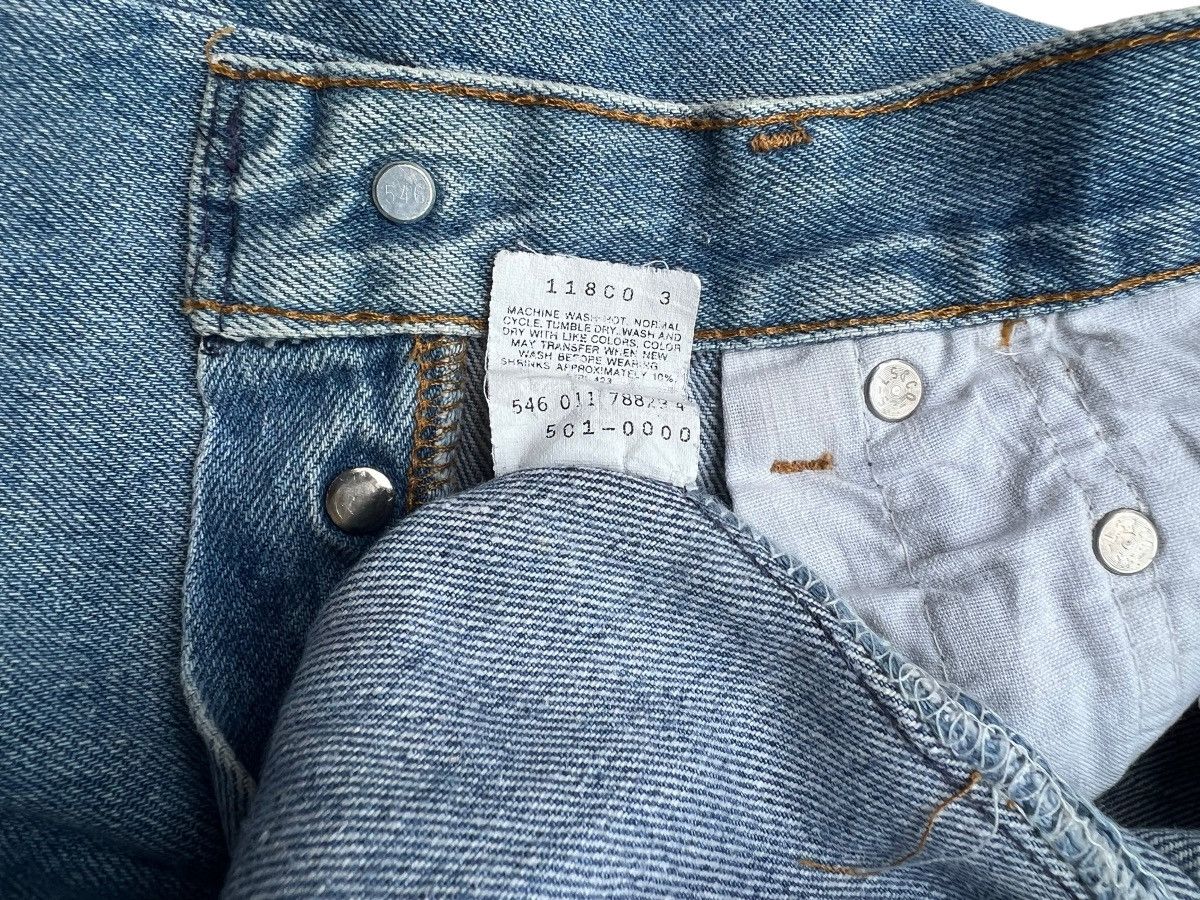 Levi's Vintage 90s Levis 501 USA Jeans Denim Stone Wash 29x29 Size 29" - 8 Thumbnail