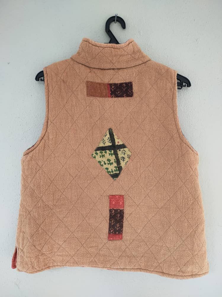 Designer Reversible Patch Sleeve less Sweatshirt Size M / US 6-8 / IT 42-44 - 3 Thumbnail