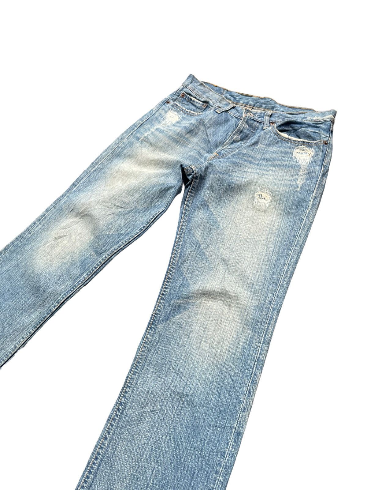 Levi's Vintage 2004 Levis Women 501 Distresed Rework Size 32" / US 10 / IT 46 - 2 Thumbnail