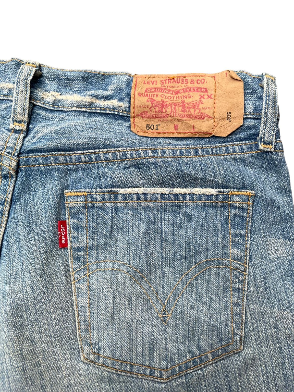 Levi's Vintage 2004 Levis Women 501 Distresed Rework Size 32" / US 10 / IT 46 - 9 Thumbnail
