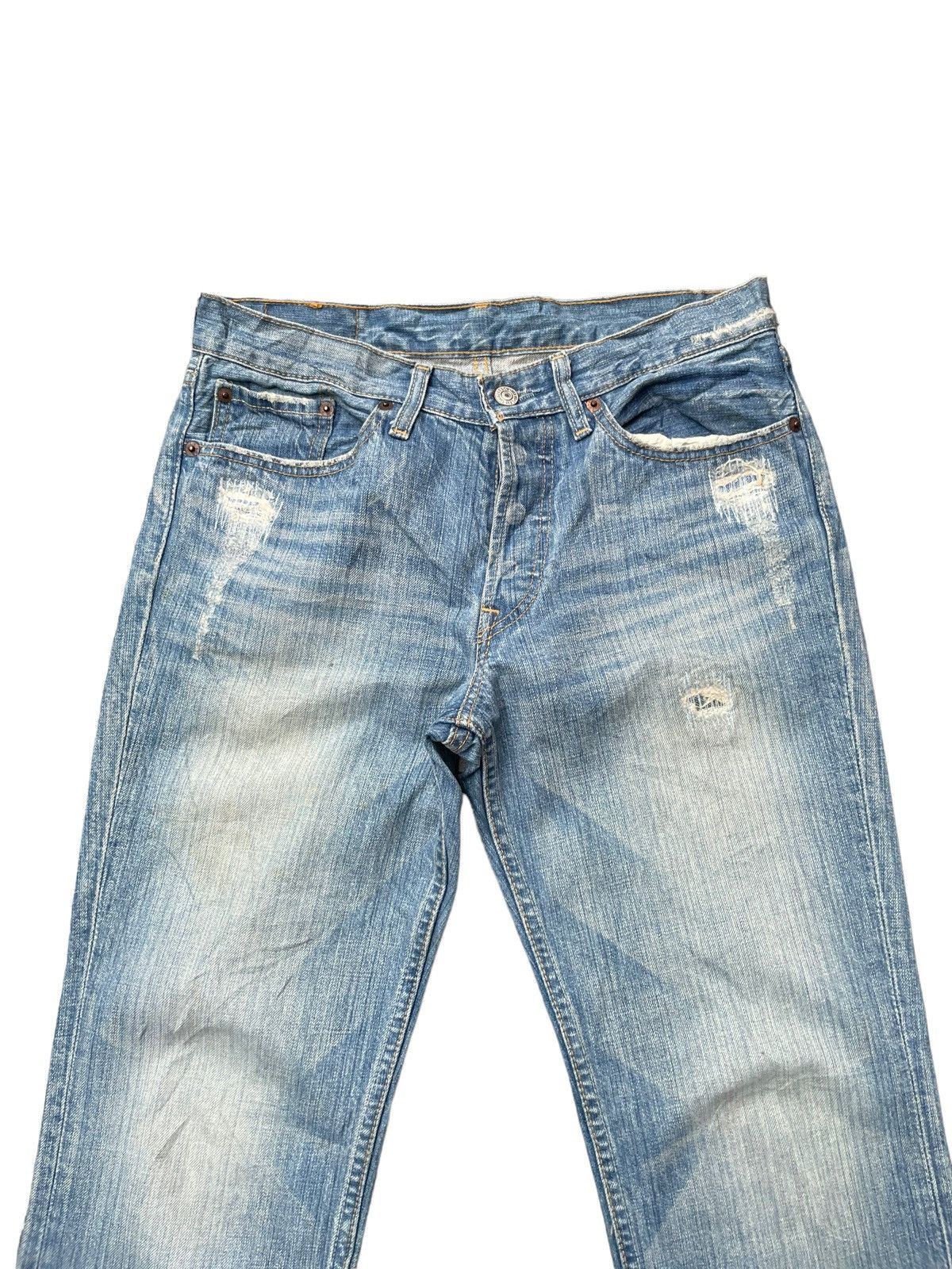 Levi's Vintage 2004 Levis Women 501 Distresed Rework Size 32" / US 10 / IT 46 - 3 Thumbnail