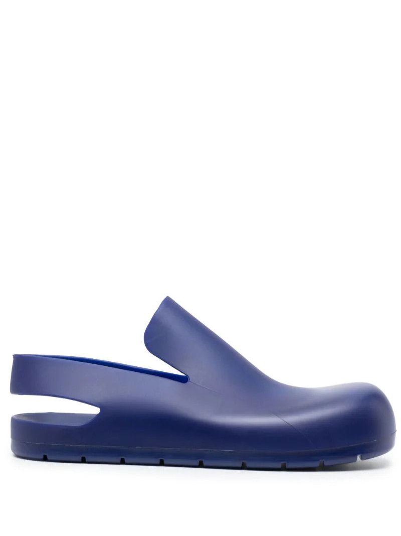 Blue Puddle Sling Back Rubber Sandals