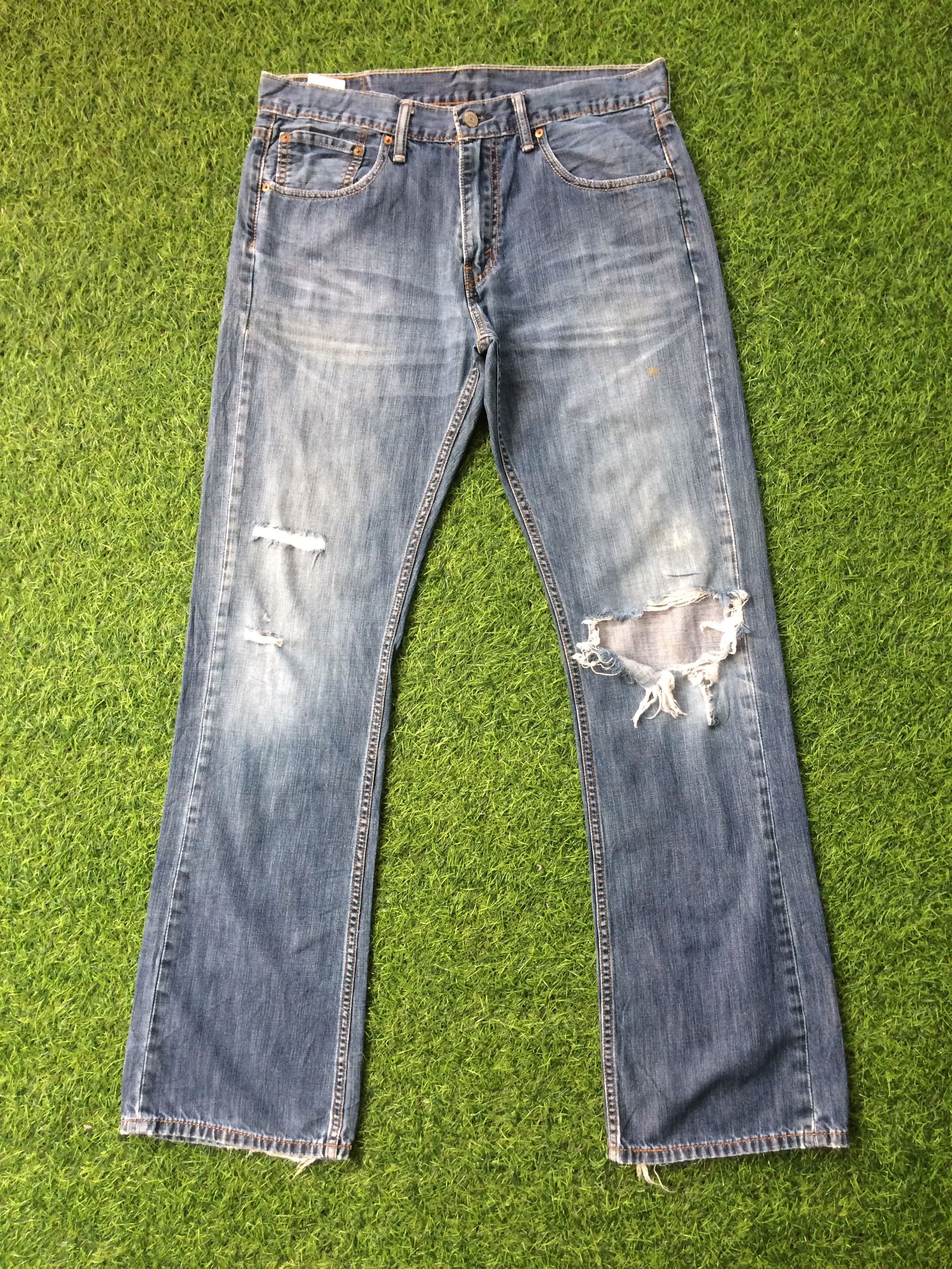 Levi's × Vintage Levi's 527 Ripped Bootcut Jeans #B-562 Size US 33 - 1 Thumbnail