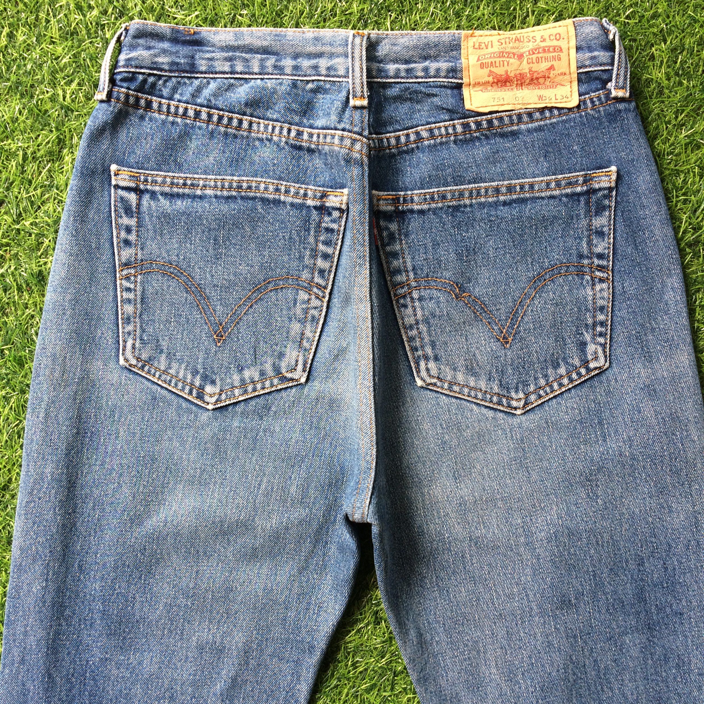 Levi's Vintage Levis 751 Reworked Jeans #B-704 Size 28" / US 6 / IT 42 - 4 Thumbnail