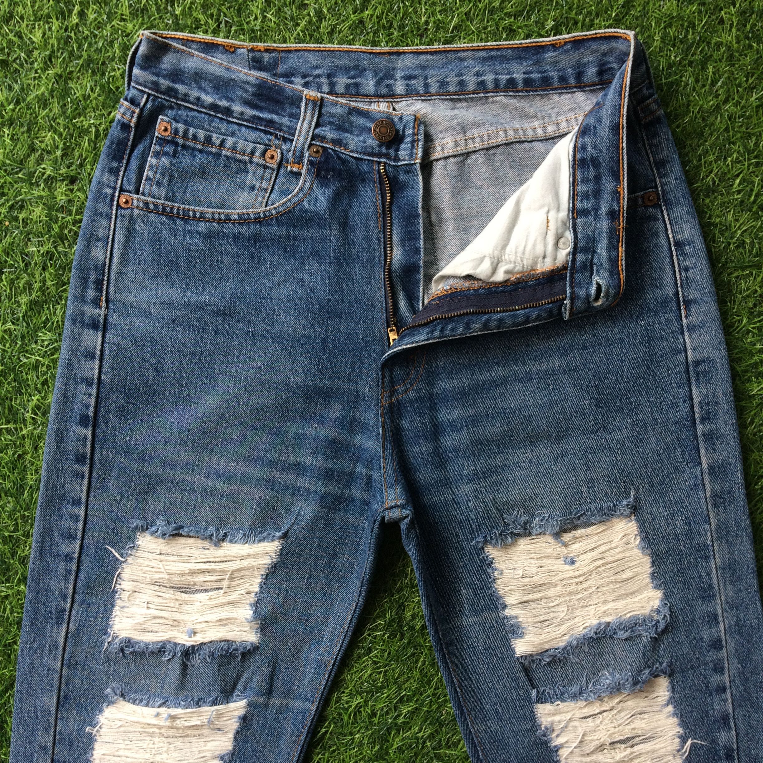 Levi's Vintage Levis 751 Reworked Jeans #B-704 Size 28" / US 6 / IT 42 - 3 Thumbnail