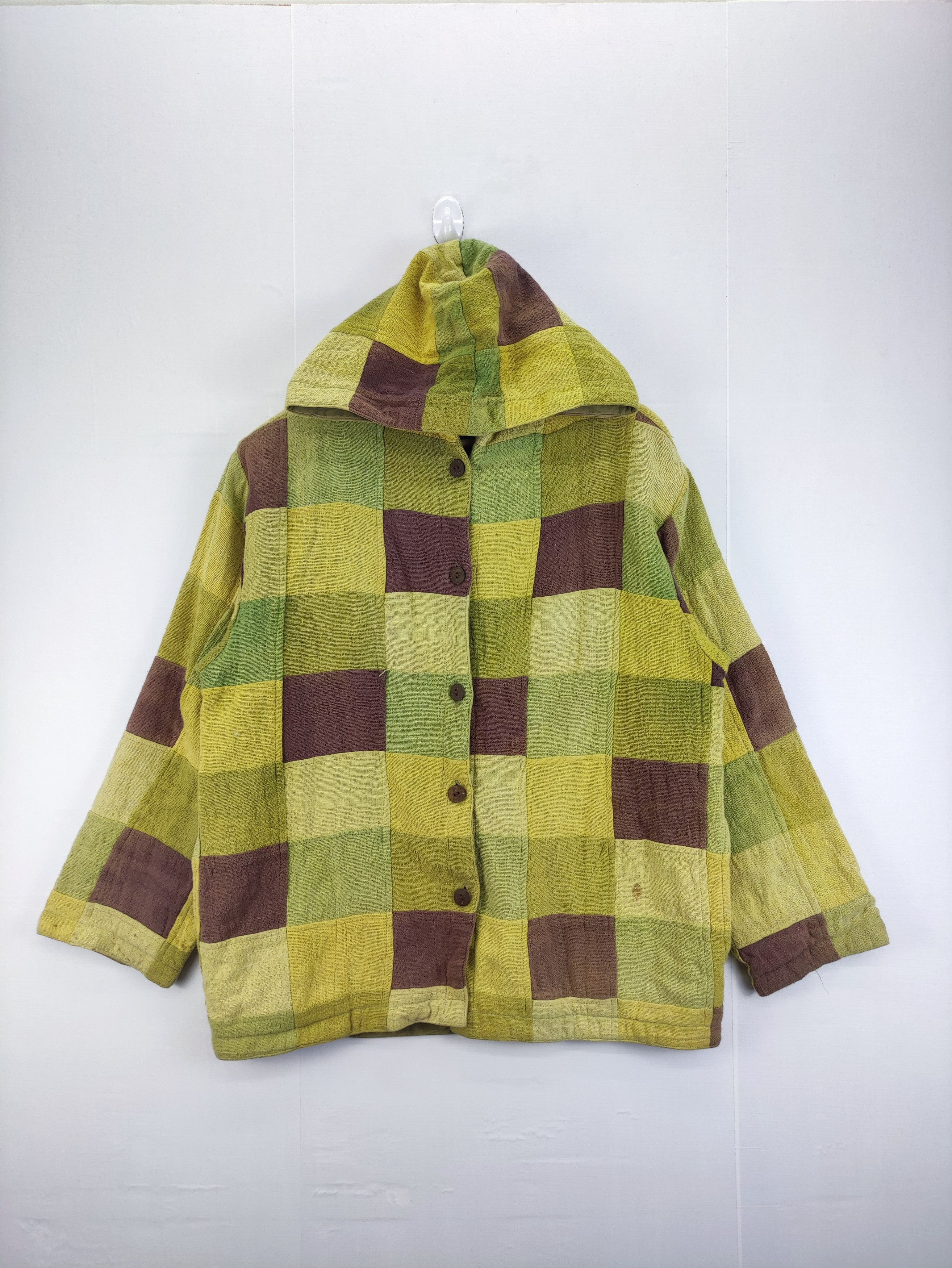 Japanese Brand Vintage Patchwork Design Hoodie Sweater ButtonUp MangoForest Size US M / EU 48-50 / 2 - 1 Thumbnail