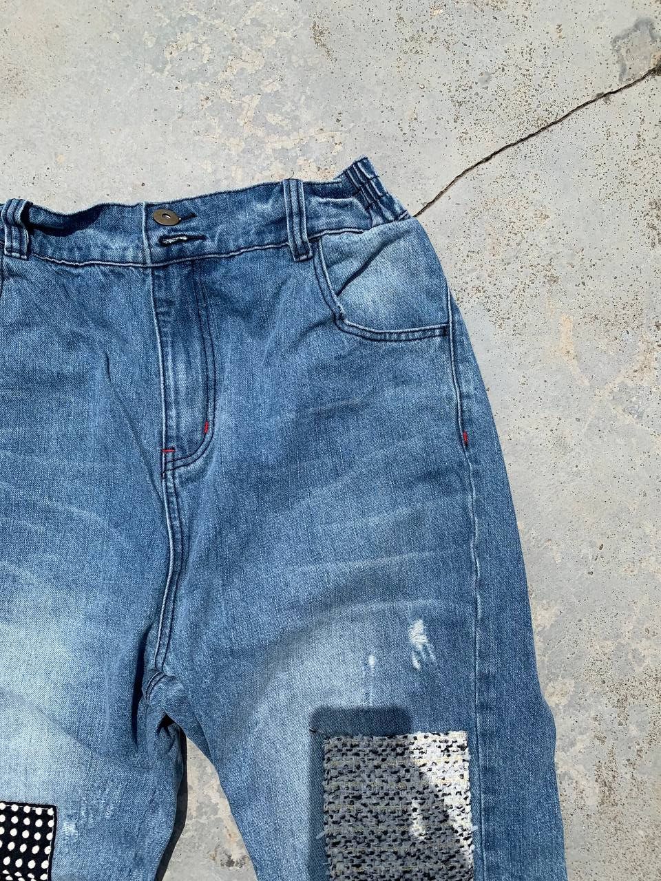 Japanese Brand Vintage Custom Happy Patchwork Sz 30 ~ 34 Denim Jeans Size US 32 / EU 48 - 10 Thumbnail