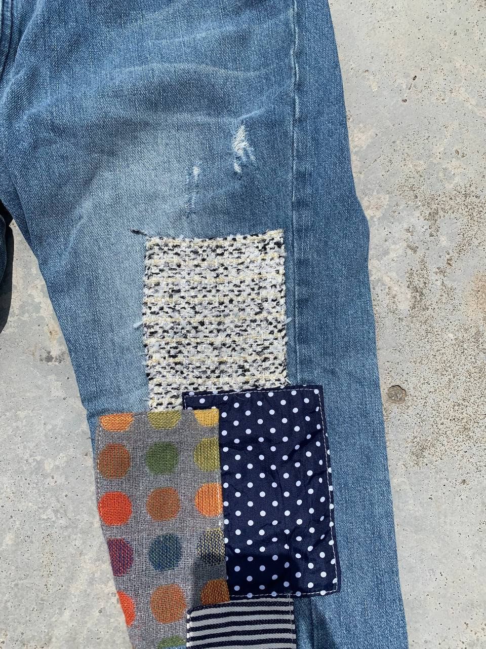 Japanese Brand Vintage Custom Happy Patchwork Sz 30 ~ 34 Denim Jeans Size US 32 / EU 48 - 12 Thumbnail