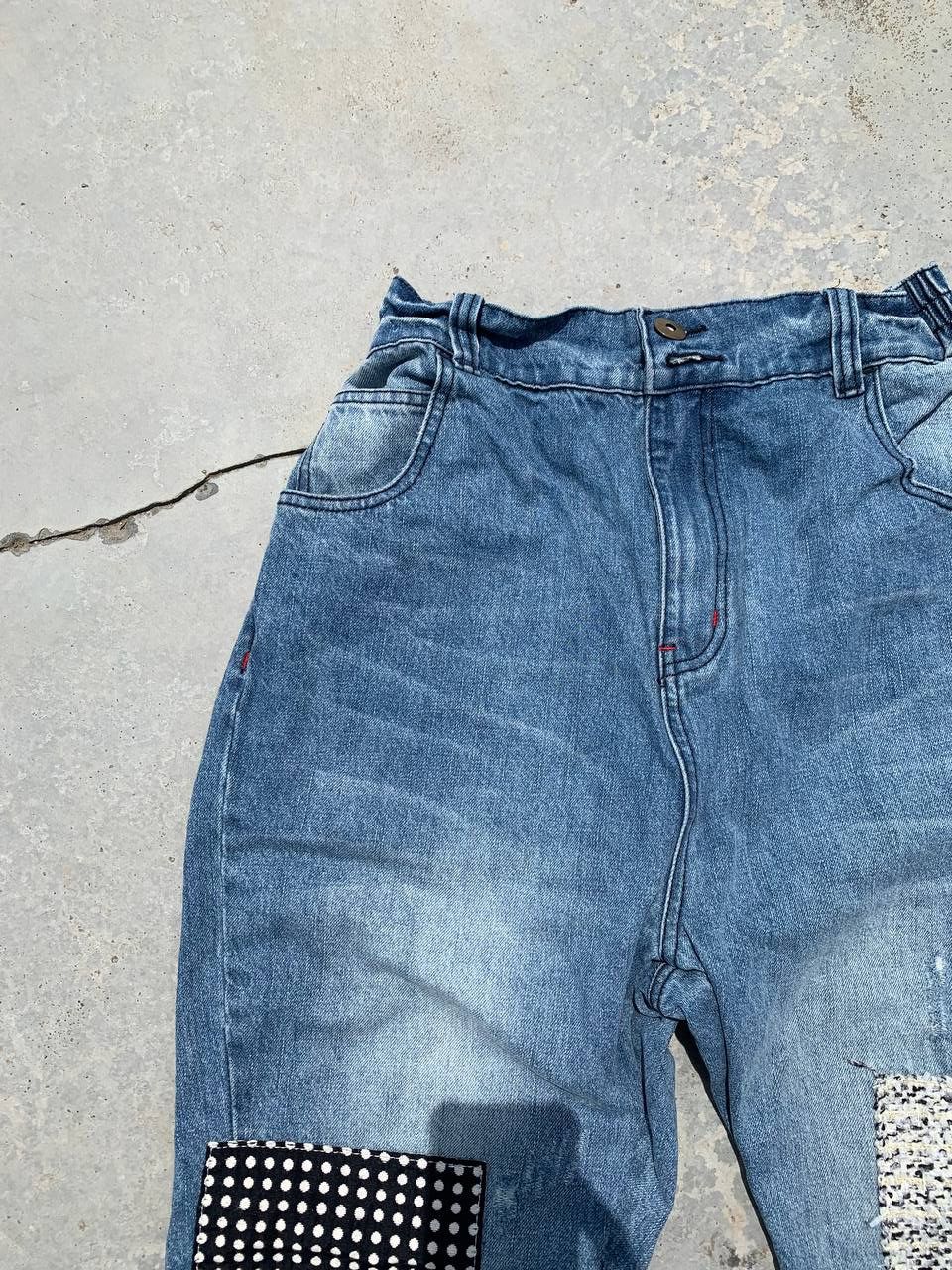Japanese Brand Vintage Custom Happy Patchwork Sz 30 ~ 34 Denim Jeans Size US 32 / EU 48 - 13 Thumbnail