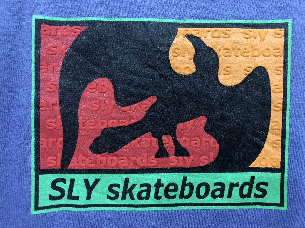 Vintage Vintage SLY SKATEBOARDS tee Size US XL / EU 56 / 4 - 2 Thumbnail