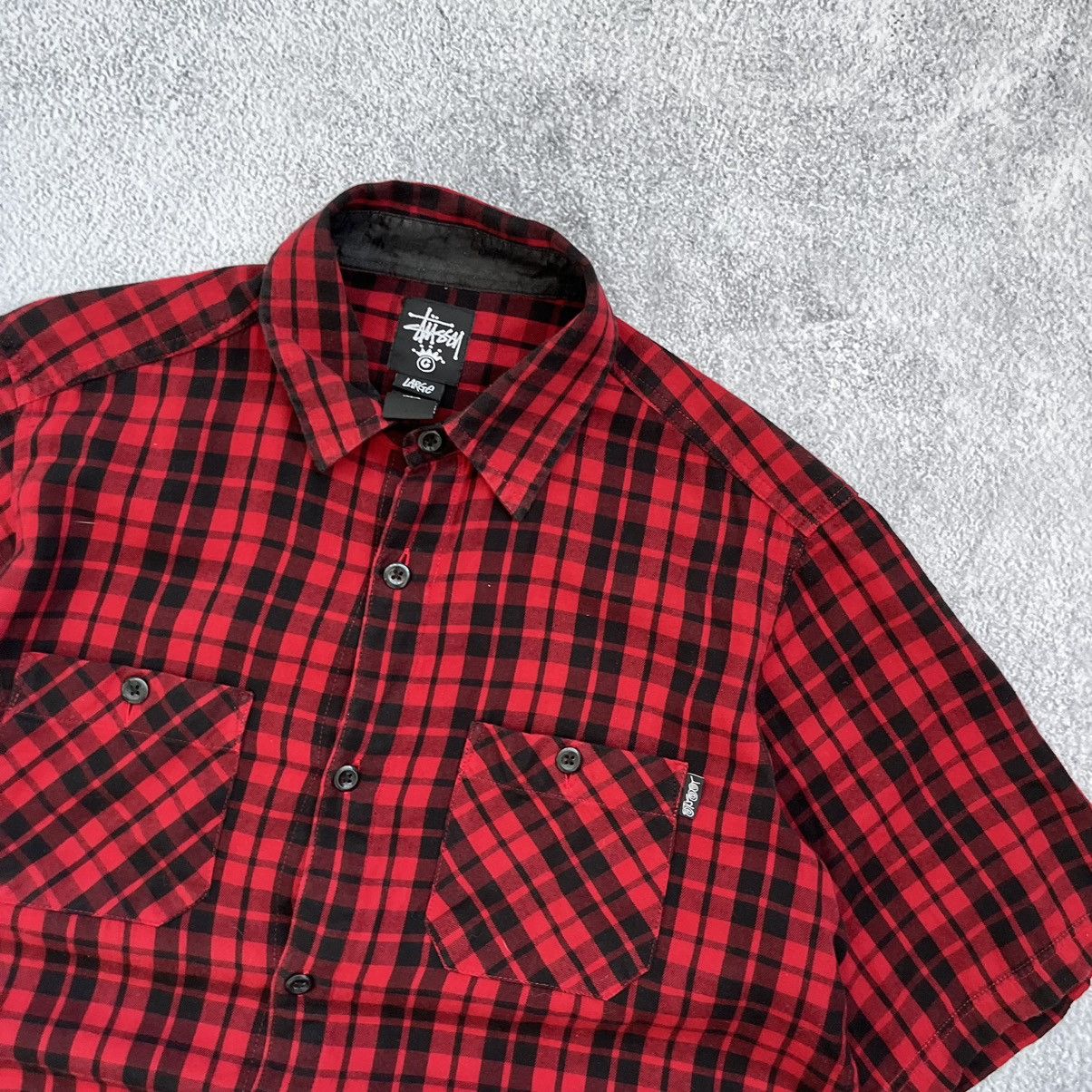 Stussy Stussy Red Button Up Shirt Y2K Size L Size US L / EU 52-54 / 3 - 2 Thumbnail