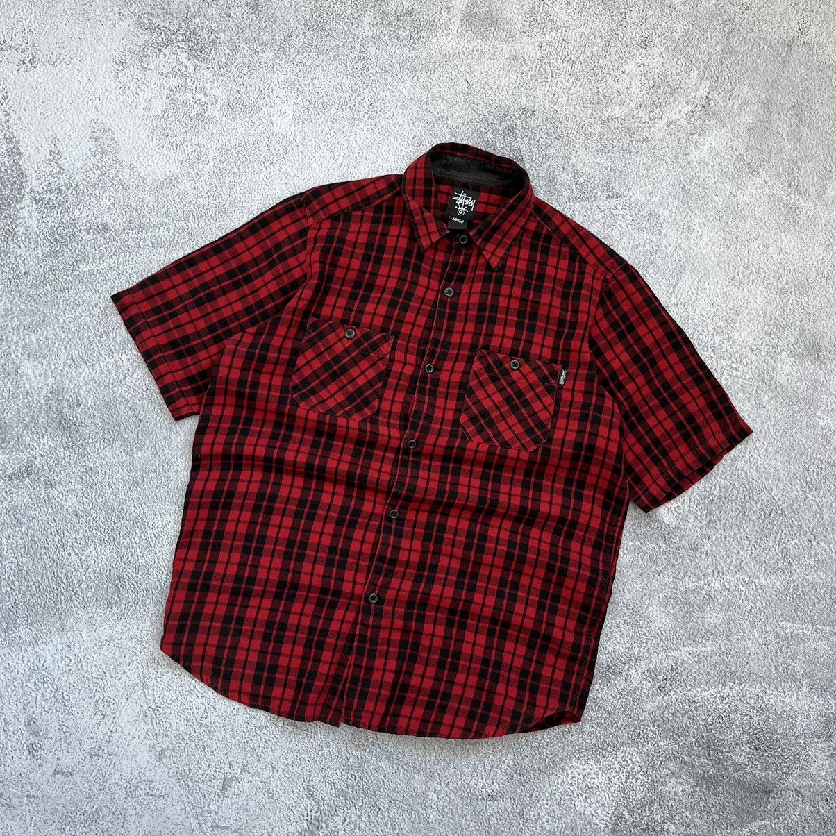 Stussy Stussy Red Button Up Shirt Y2K Size L Size US L / EU 52-54 / 3 - 1 Thumbnail