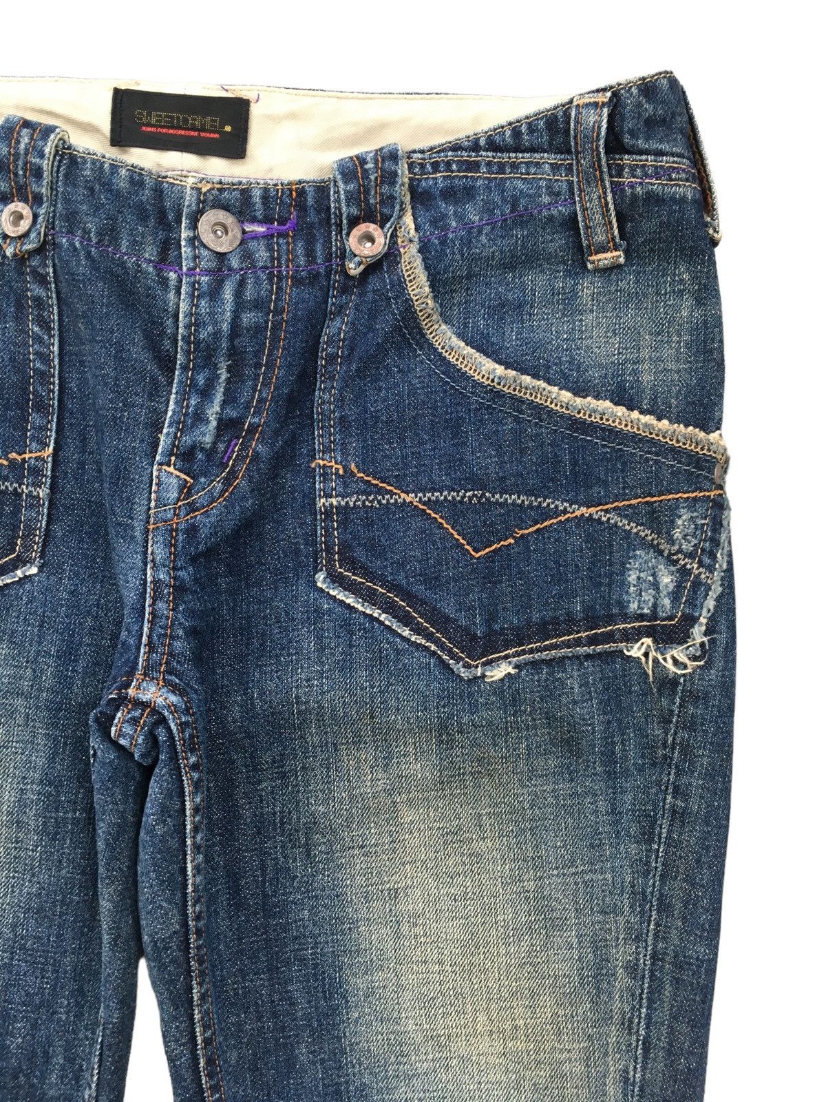 If Six Was Nine × Japanese Brand Very Rare Design Vintage Brand Sweetoamel Flared Jeans 2000s Size US 28 / EU 44 - 4 Thumbnail