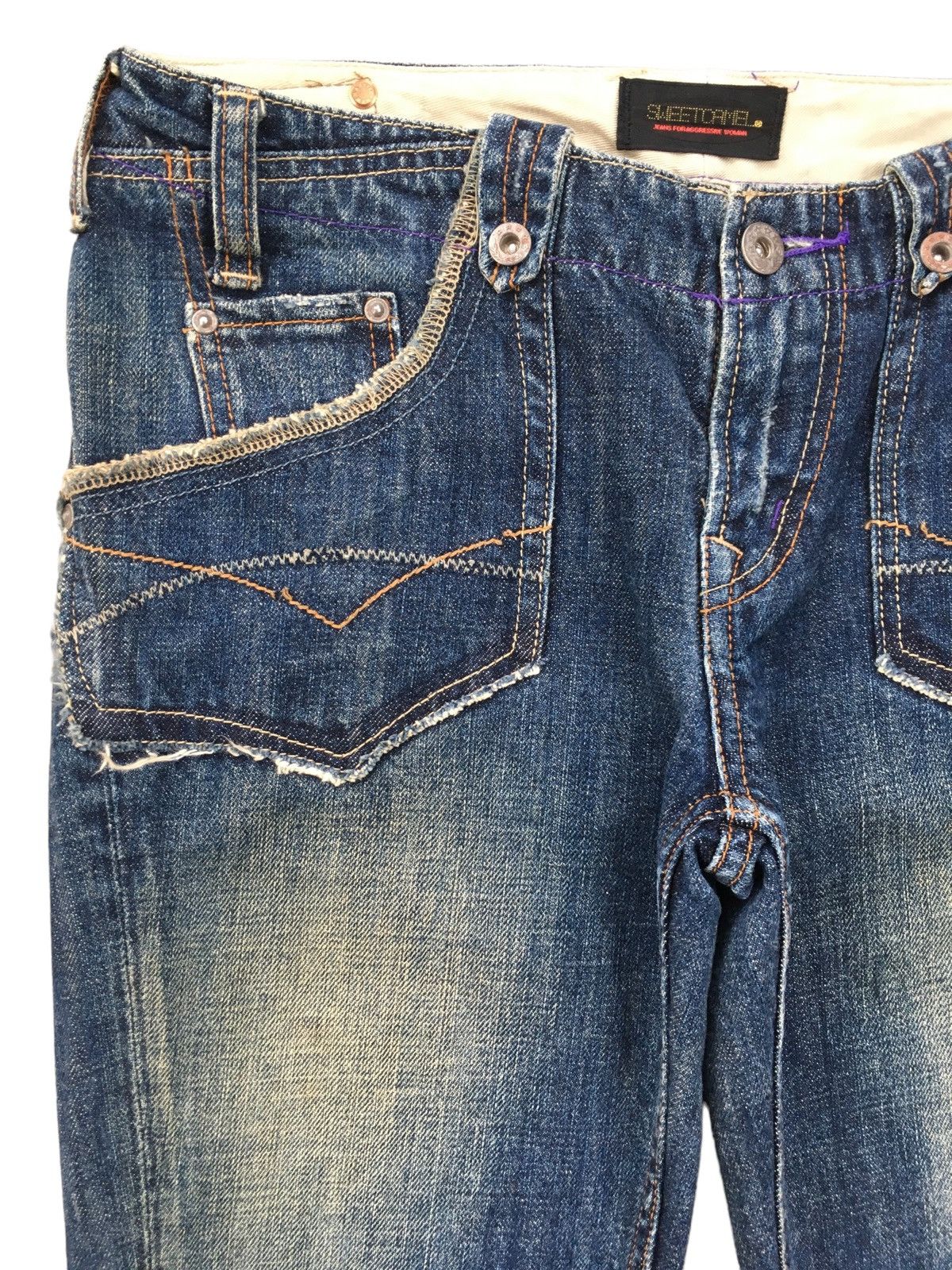 If Six Was Nine × Japanese Brand Very Rare Design Vintage Brand Sweetoamel Flared Jeans 2000s Size US 28 / EU 44 - 5 Thumbnail