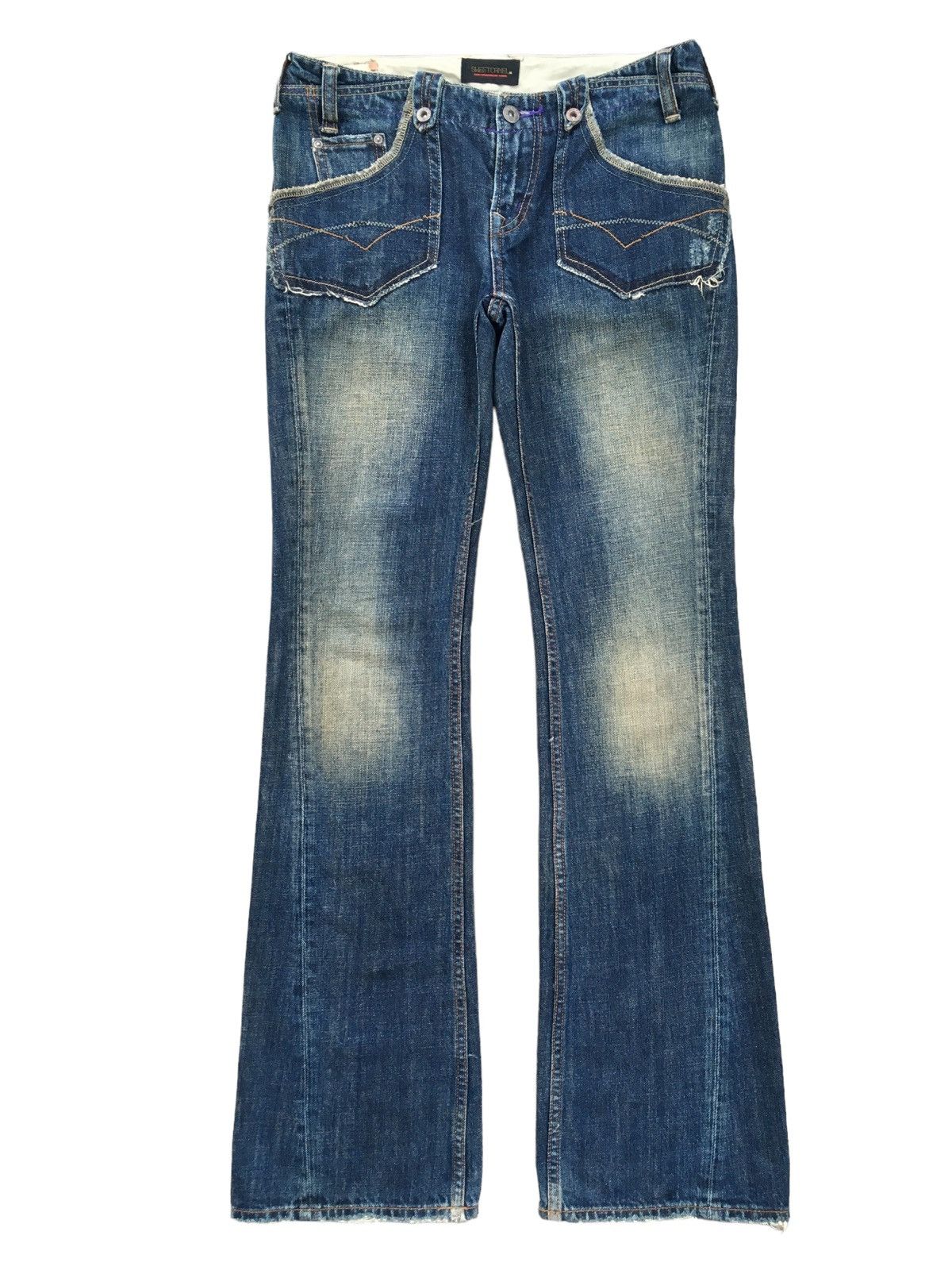 If Six Was Nine × Japanese Brand Very Rare Design Vintage Brand Sweetoamel Flared Jeans 2000s Size US 28 / EU 44 - 1 Thumbnail