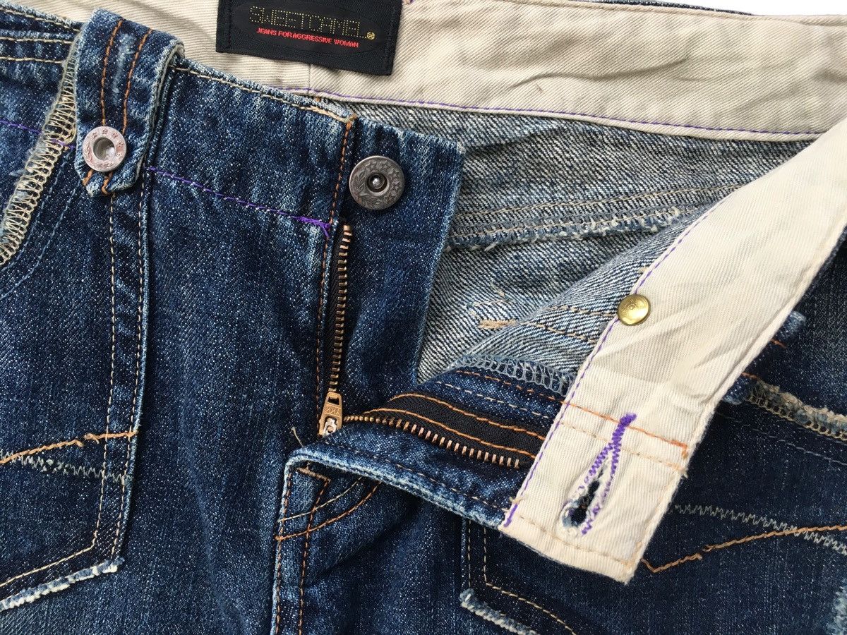 If Six Was Nine × Japanese Brand Very Rare Design Vintage Brand Sweetoamel Flared Jeans 2000s Size US 28 / EU 44 - 10 Thumbnail