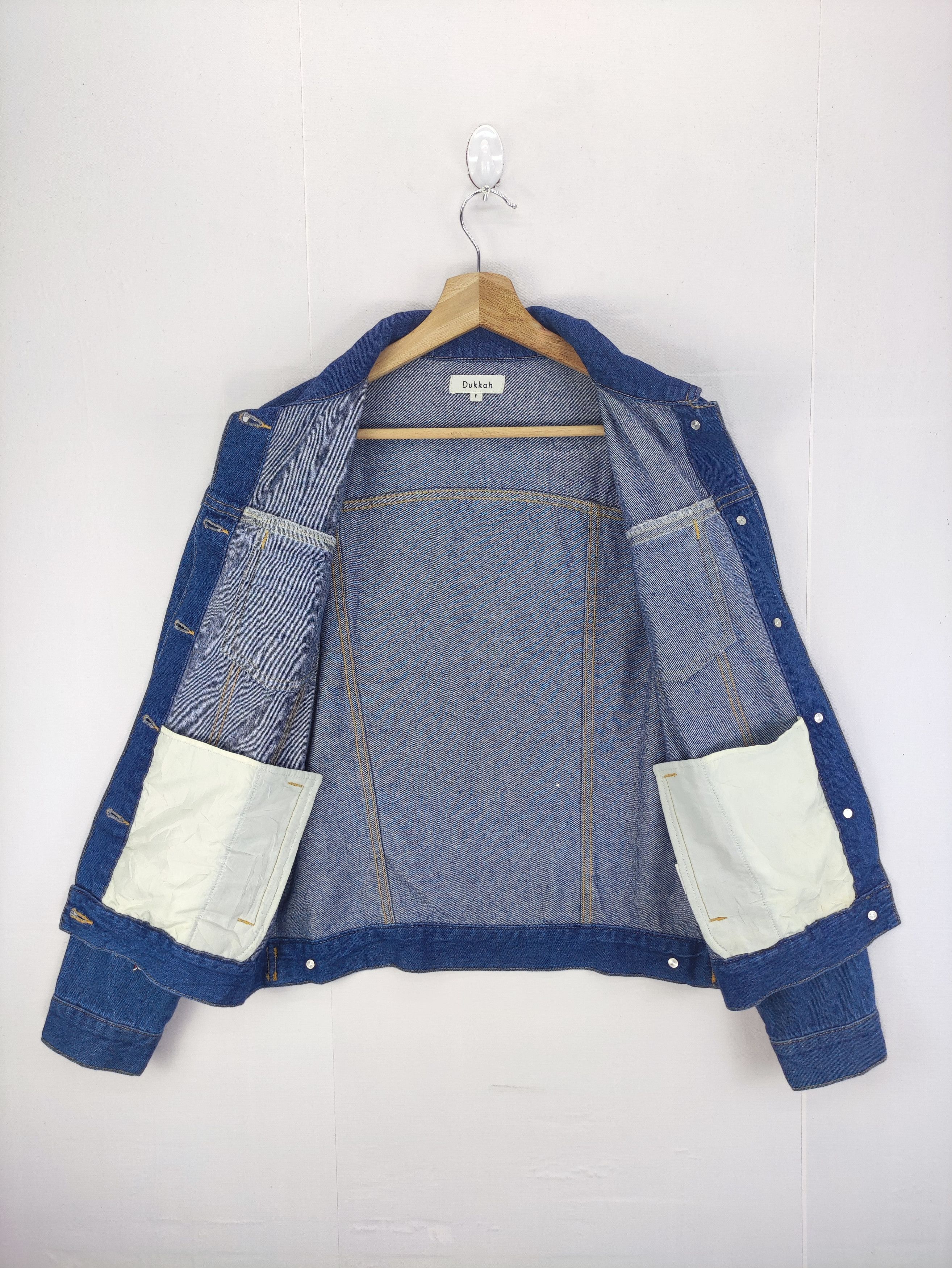 Denime Vintage Dukkah Denim Jacket Embroidered Flower Logo Size M / US 6-8 / IT 42-44 - 6 Thumbnail